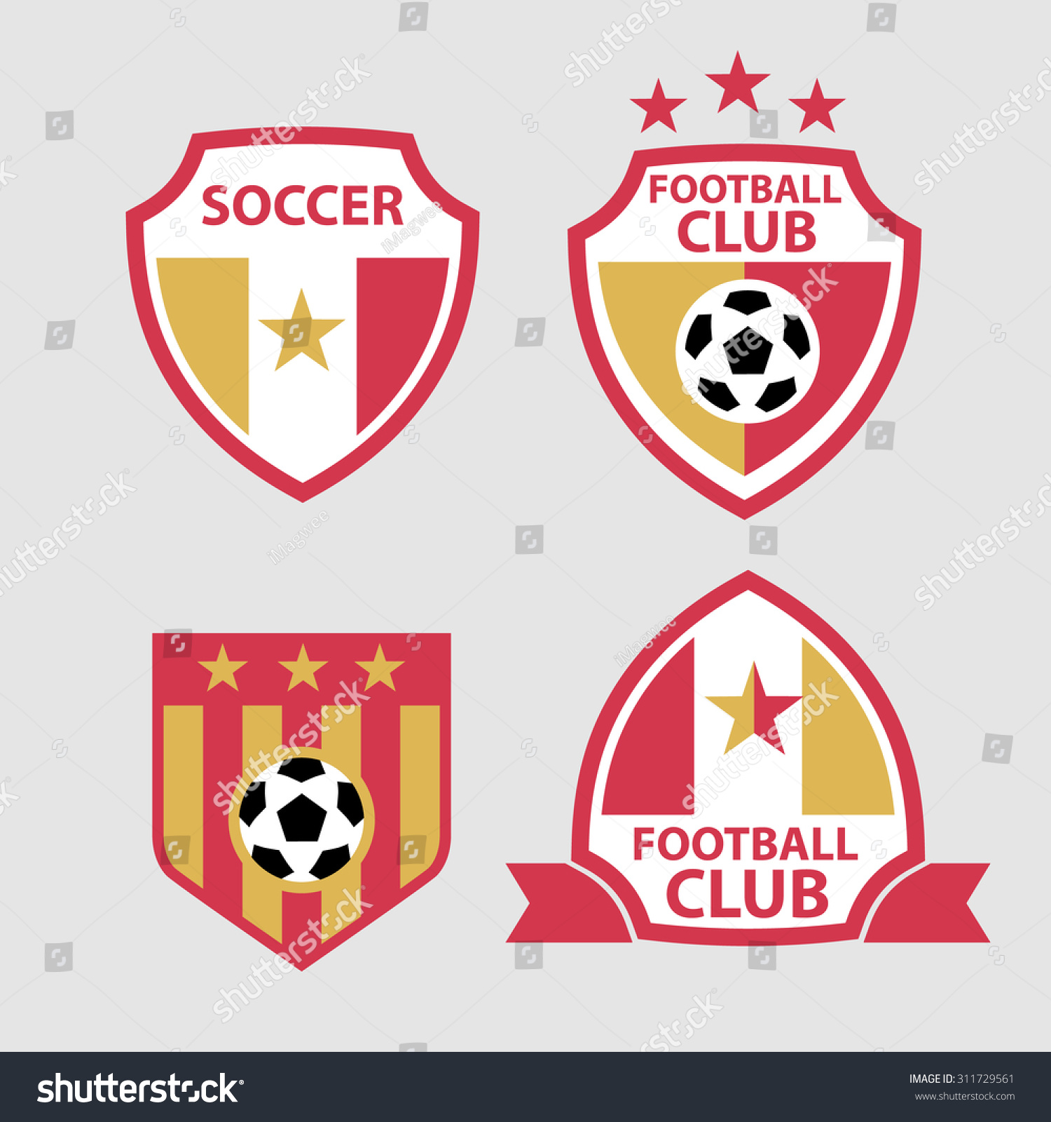 Set Badges Labels Soccer Football Club Stock Vector (Royalty Free ...