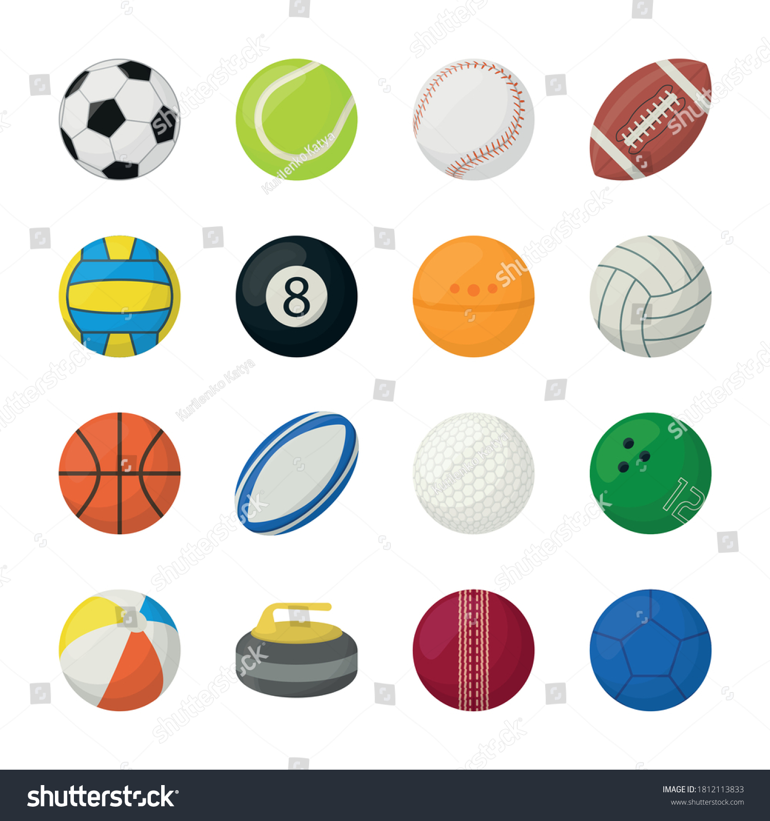 289,366 Set sport balls Images, Stock Photos & Vectors | Shutterstock