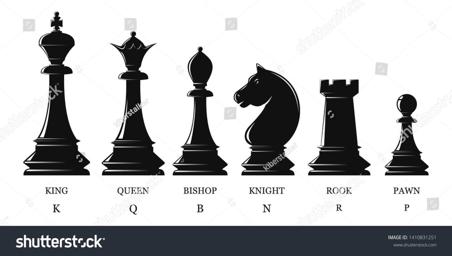 チェスの黒い駒のセット チェスの駒のアイコン ボードゲーム 白い背景にベクターイラスト のベクター画像素材 ロイヤリティフリー