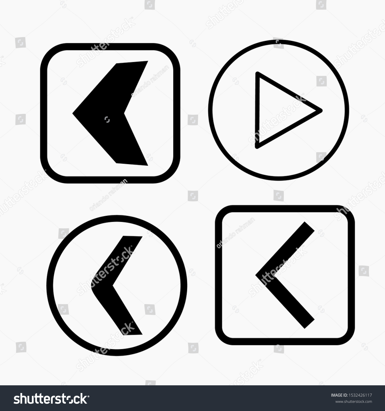 Set Black Vector Arrows Arrow Icon Stock Vector (royalty Free 