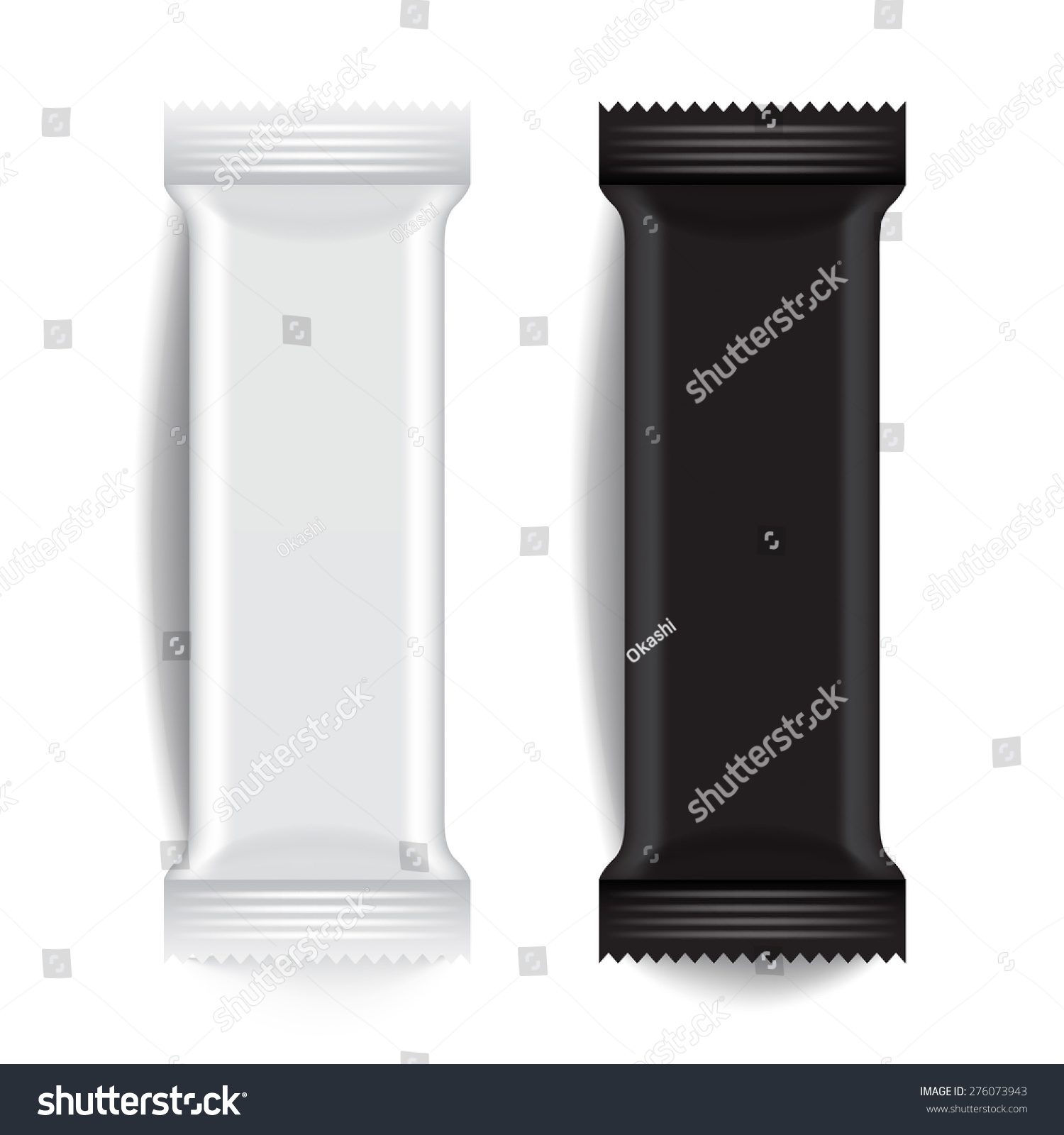 Set Blank Foil Wafer Packaging Vector Stock Vector (Royalty Free ...