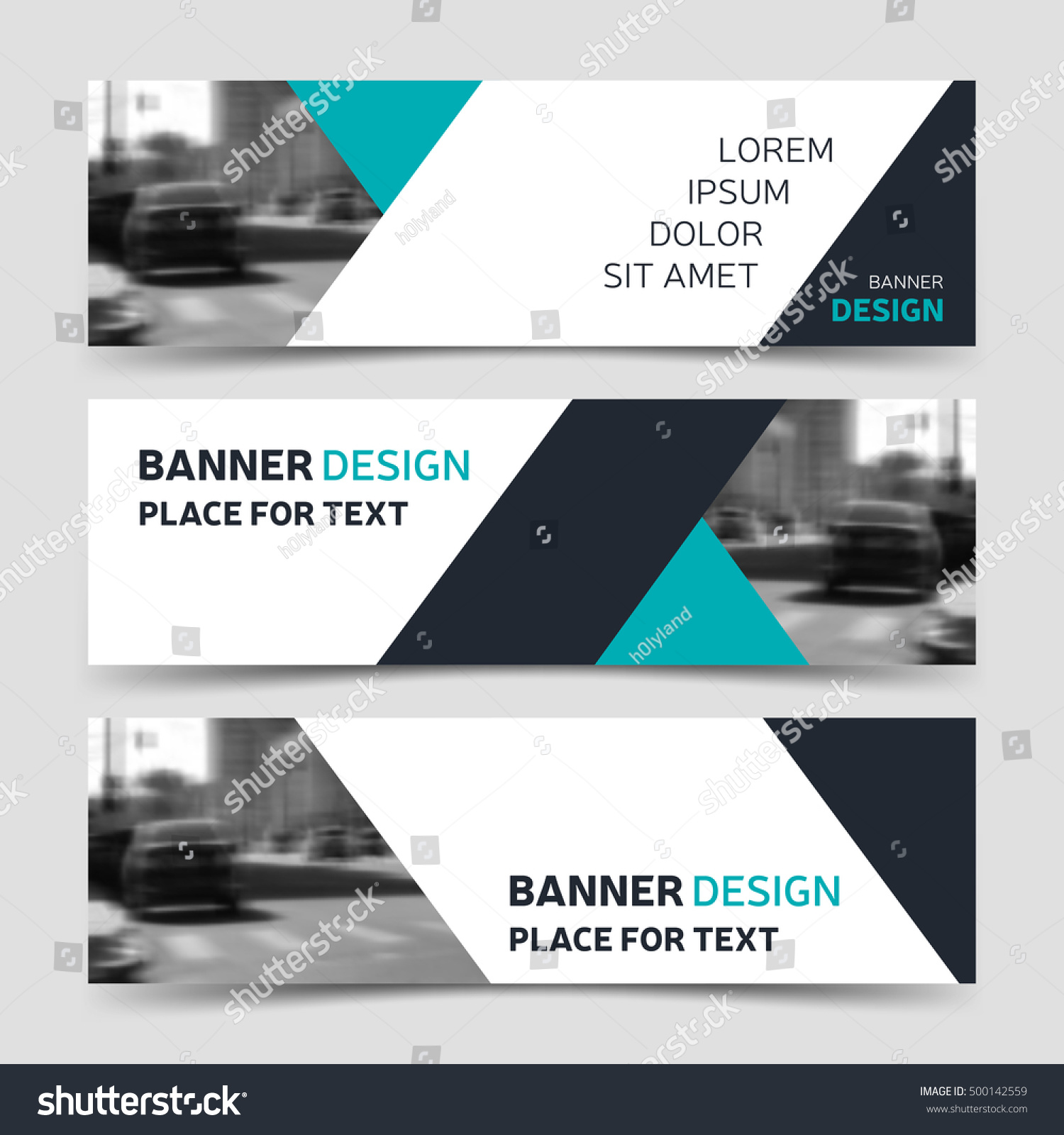 set blue horizontal business banner templates stock vector set blue horizontal business banner templates stock vector, Presentation templates