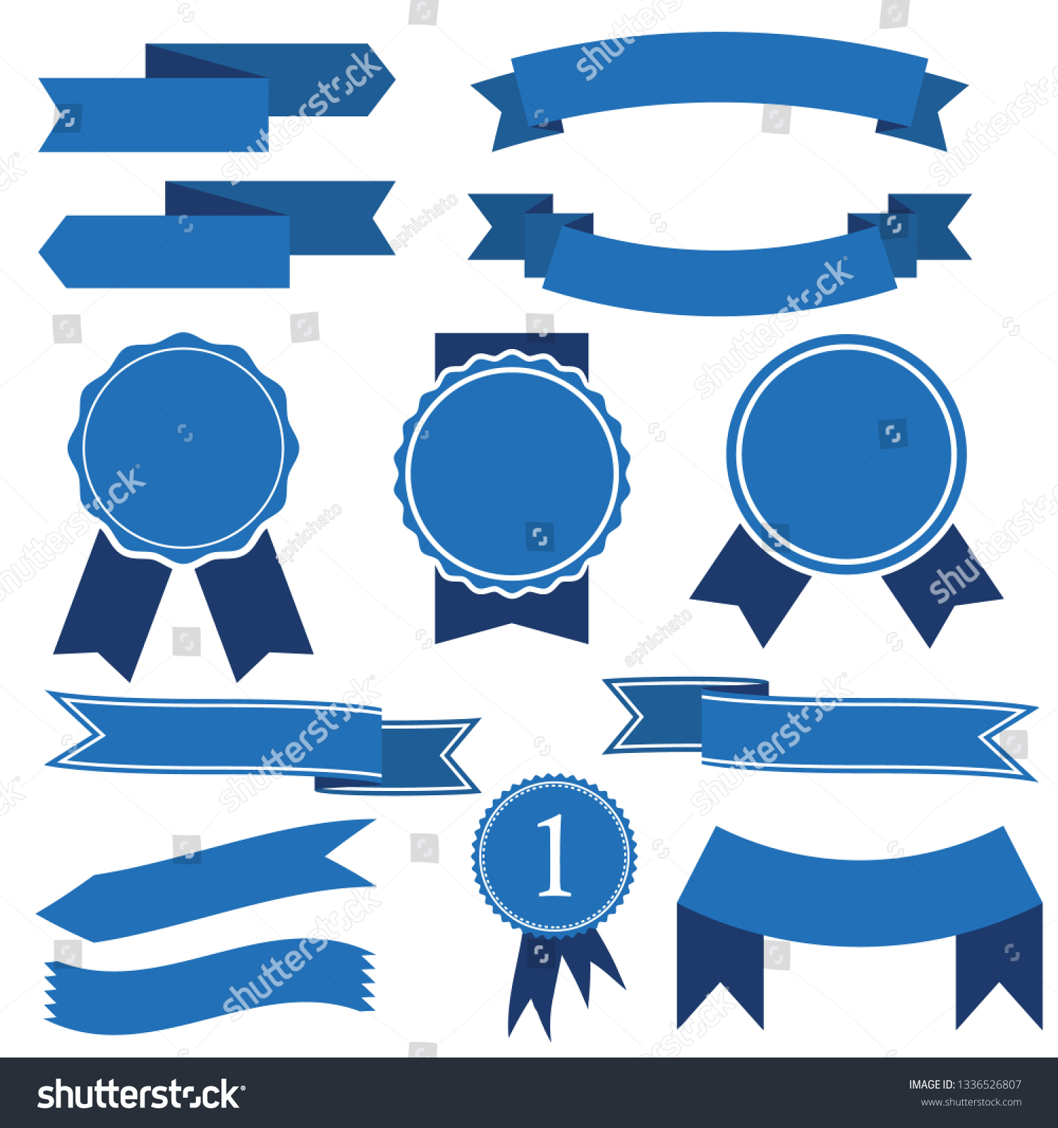 SVG of set of blue ribbon banner icon,arch ribbon banner,ribbon vector banner, on white background svg
