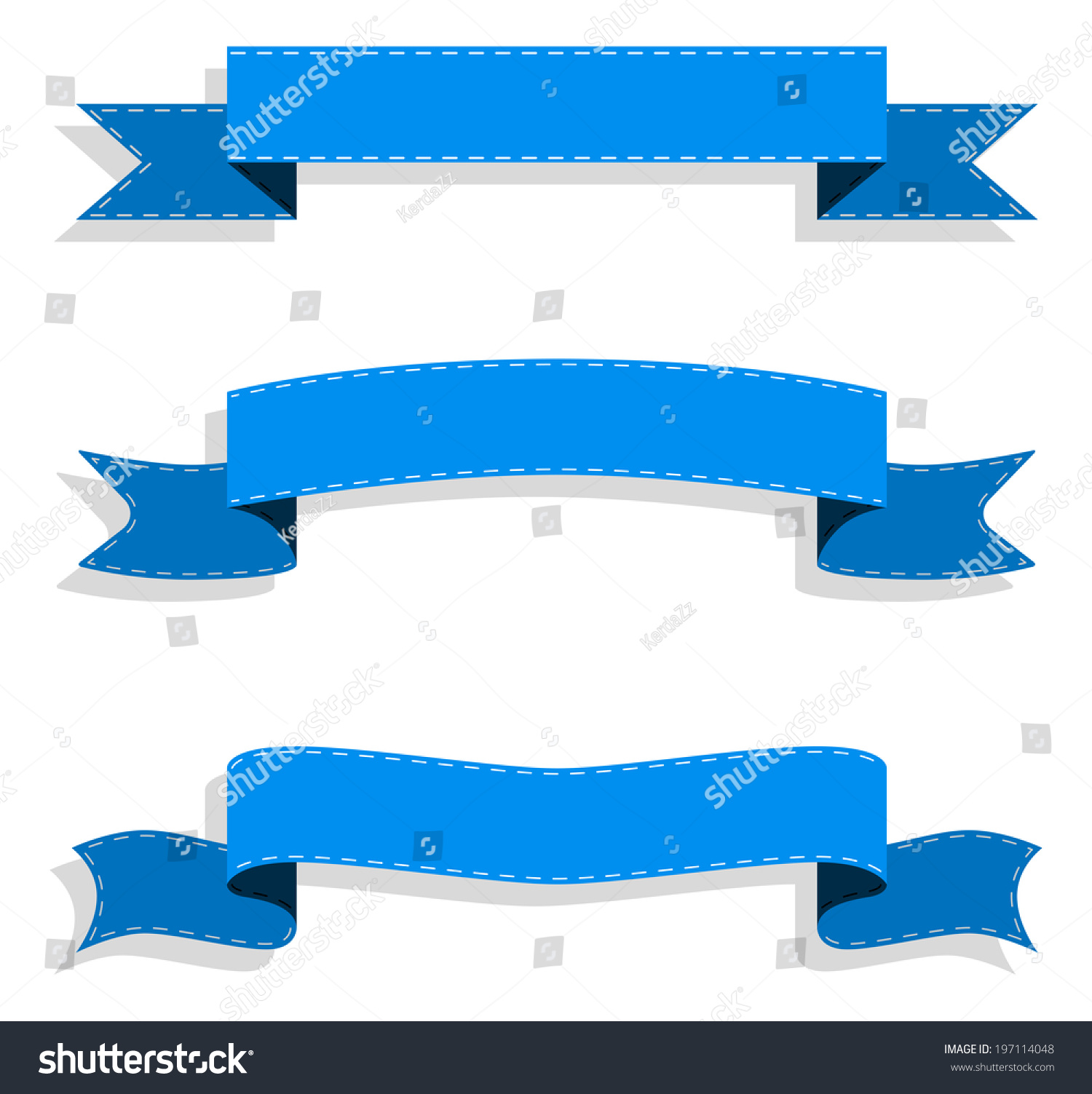 set 3 blue ribbon shape design stock vector royalty free 197114048 https www shutterstock com image vector set 3 blue ribbon shape design 197114048