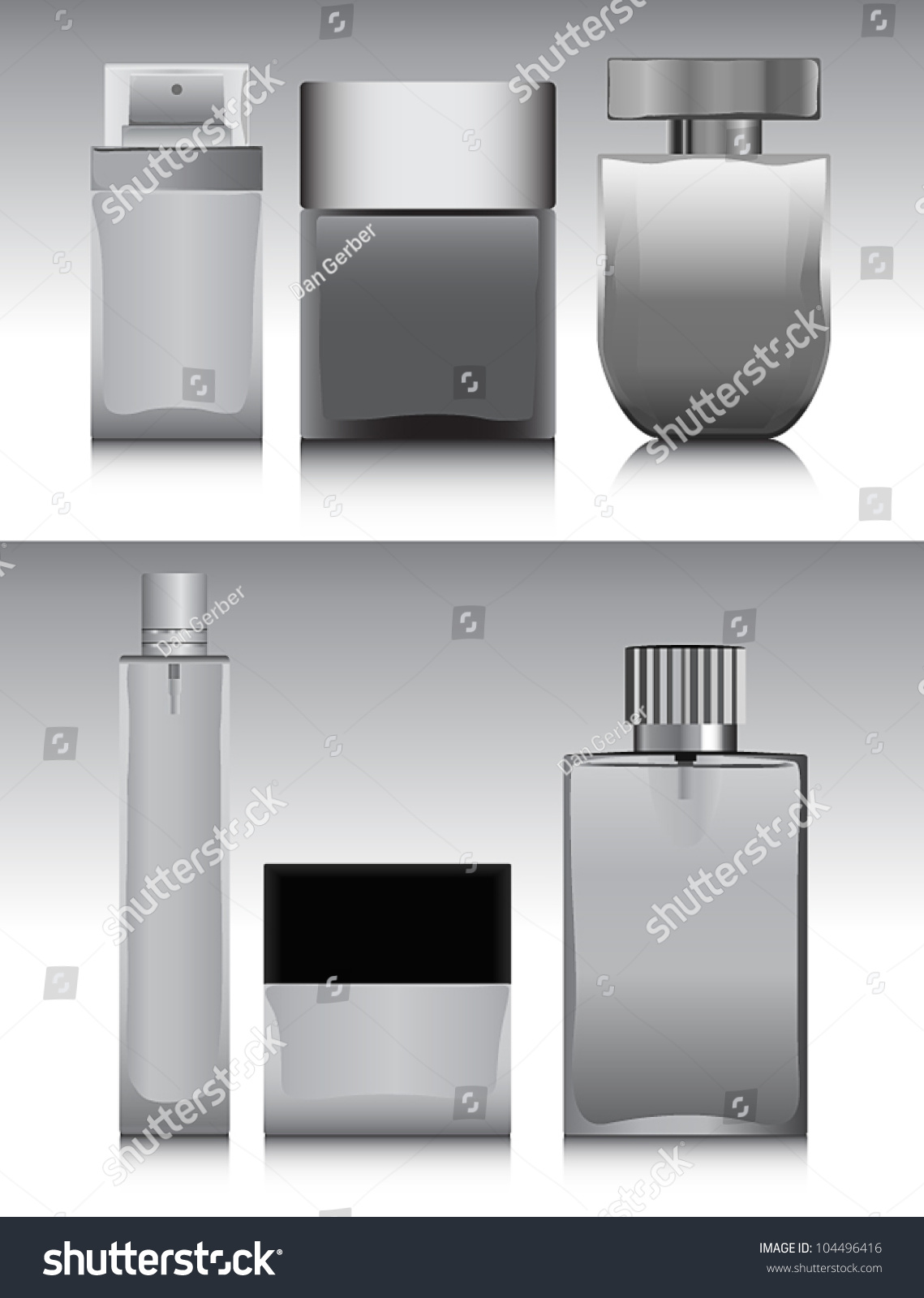 SVG of Set of bottles for perfume svg