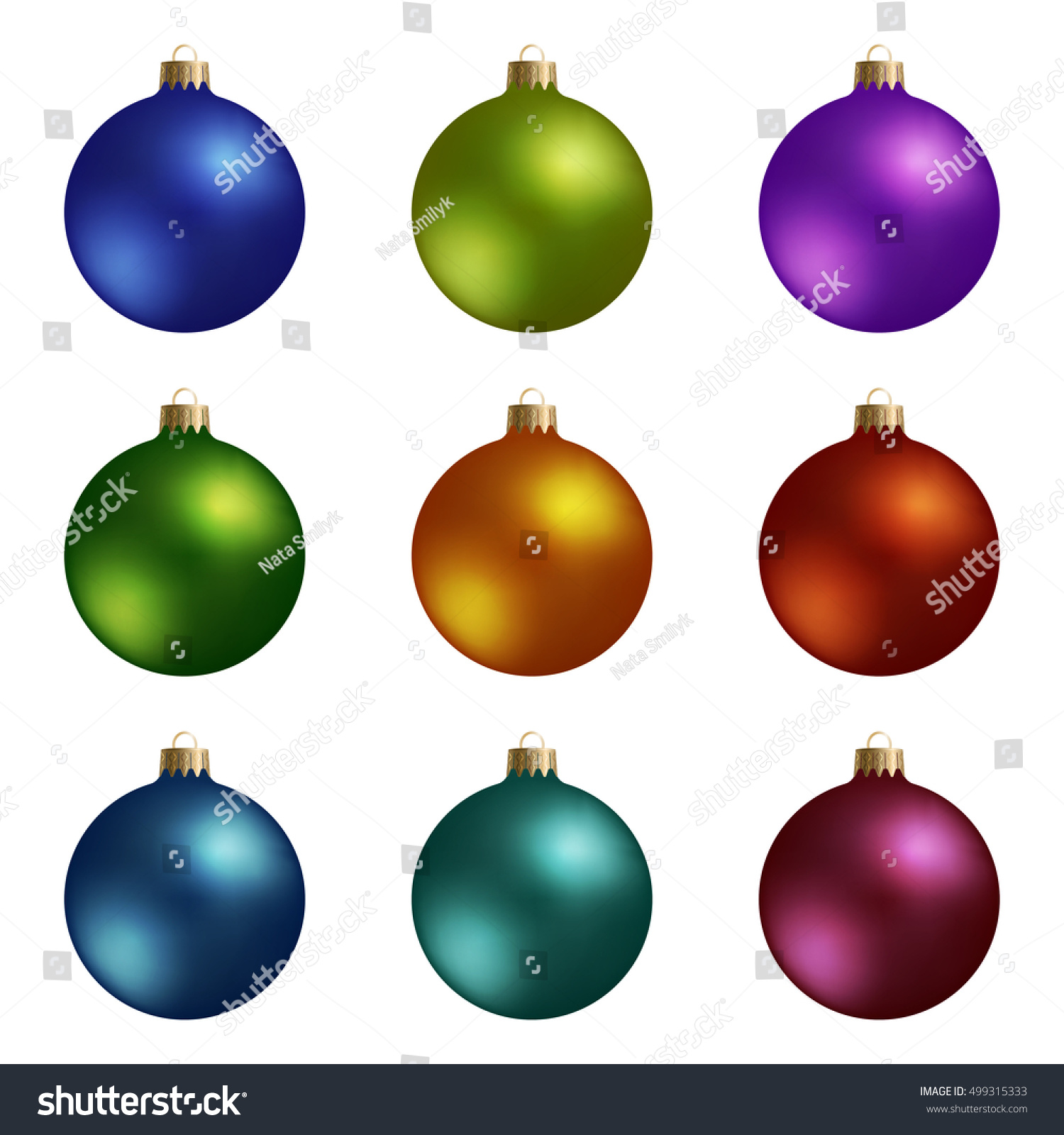 bright colored christmas balls