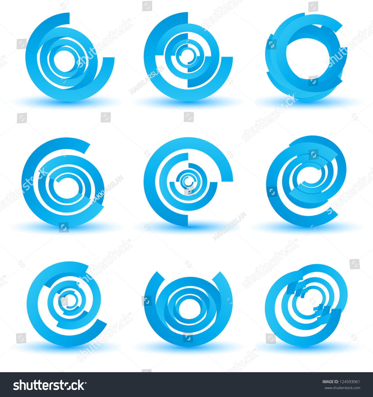 Set Of Business & Technology Concept Icons, Logo Set Stock Vector ...