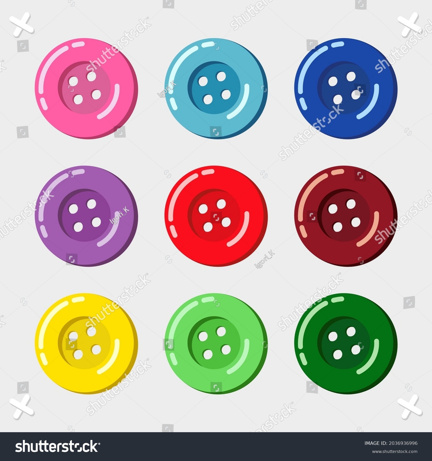 Set Buttons Garments Vector Illustration Stock Vector (Royalty Free ...