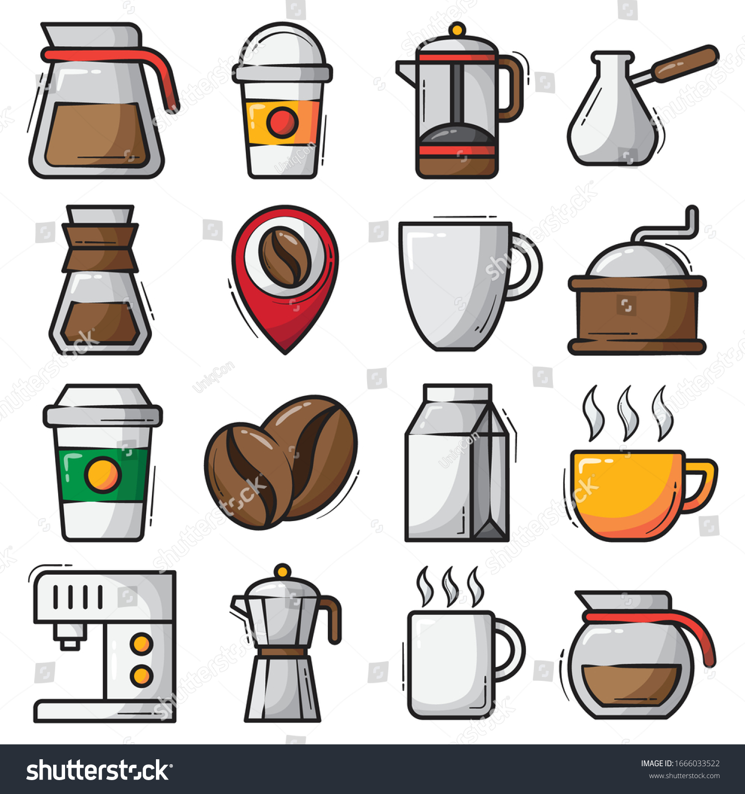 124,950 Coffee icon color Images, Stock Photos & Vectors | Shutterstock