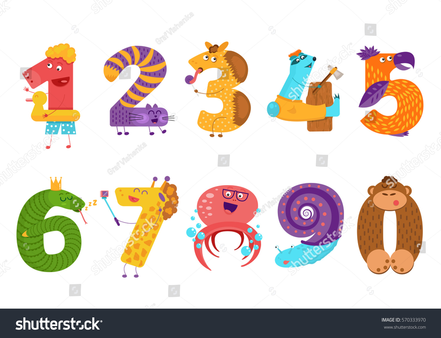 Animal Numbers Printables