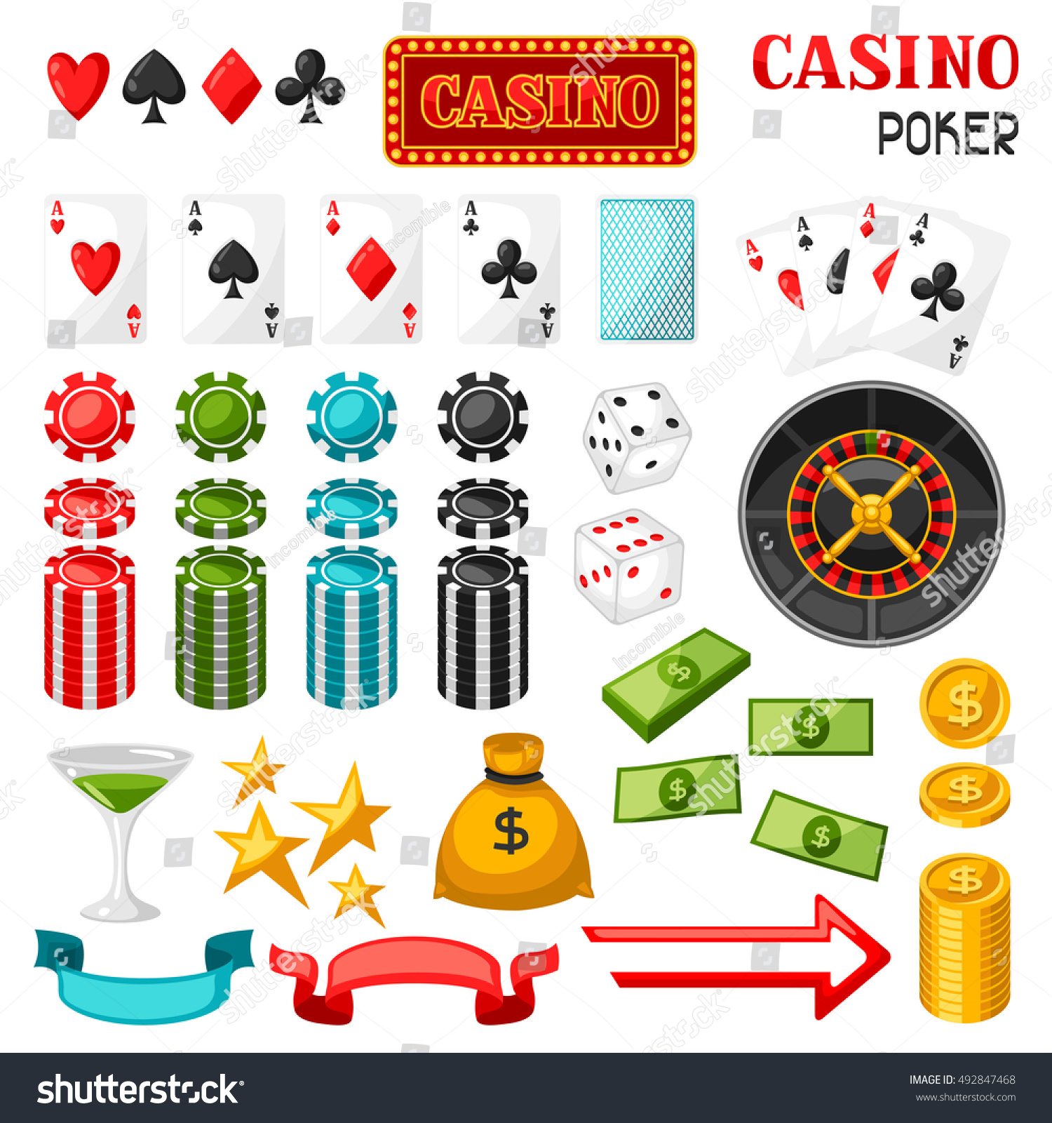 Casino game icon vector