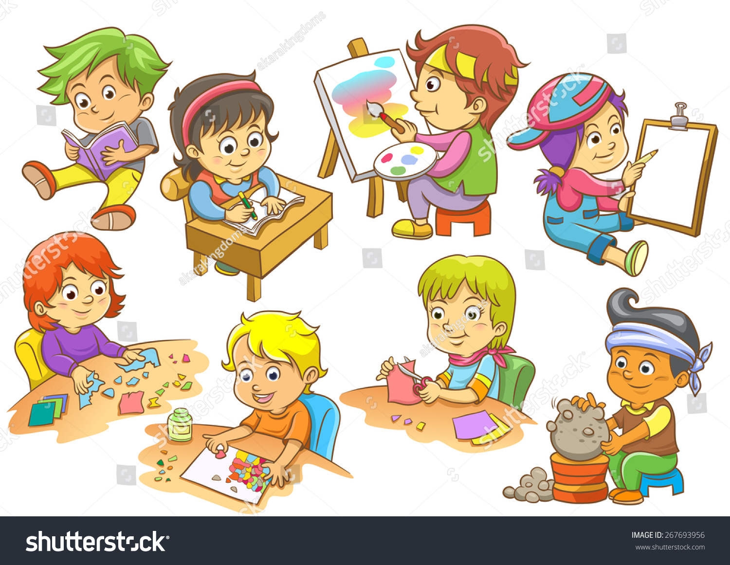 23,362 Kids pasting Images, Stock Photos & Vectors | Shutterstock