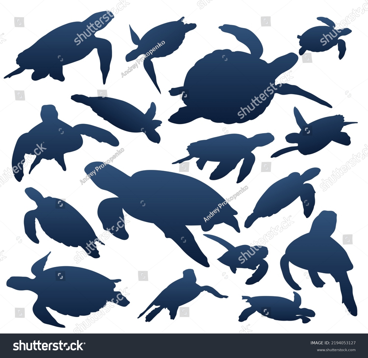 SVG of Set of chillout sea turtles svg