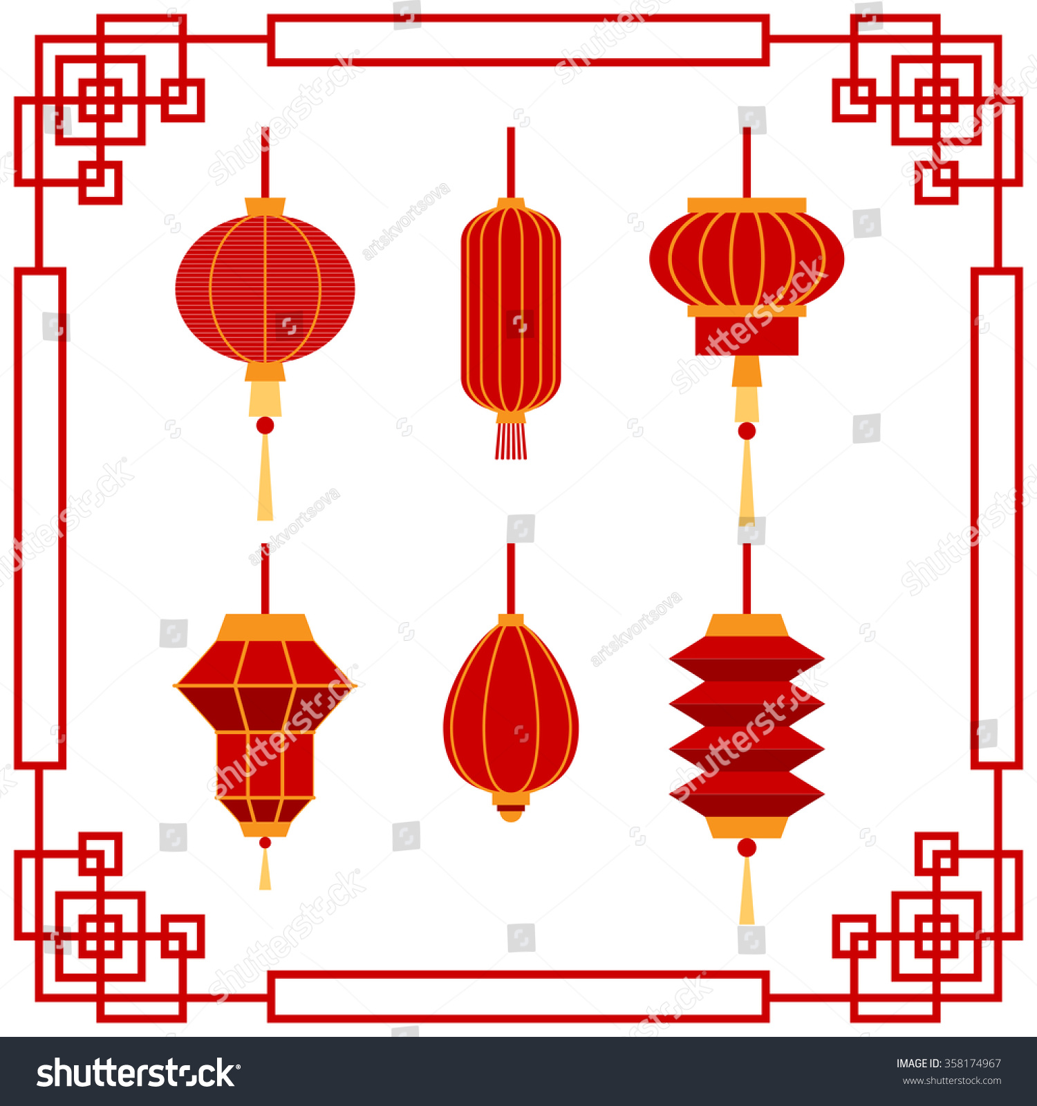 chinese lantern frame