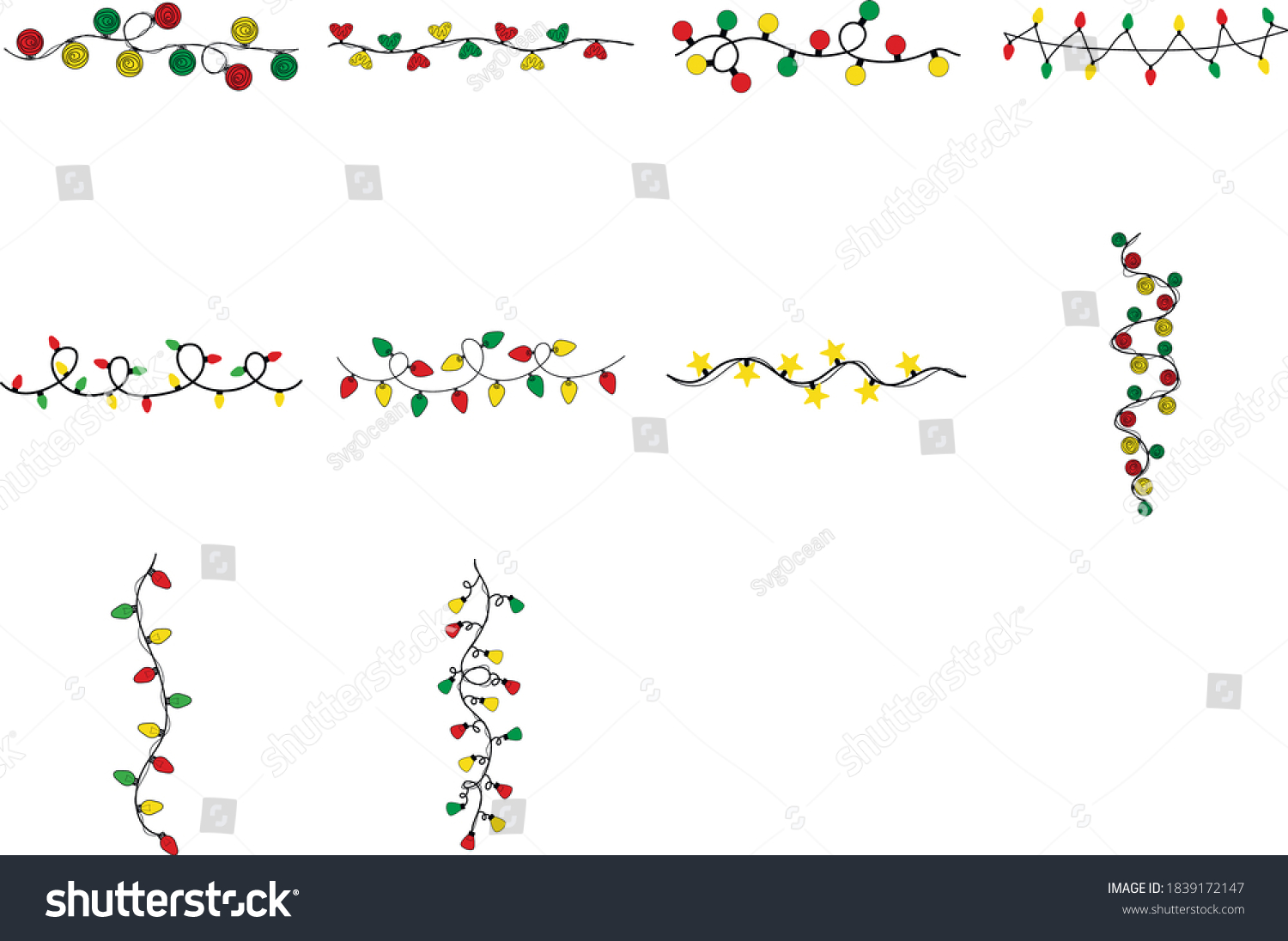 SVG of Set of Christmas Lights SVG bundle svg