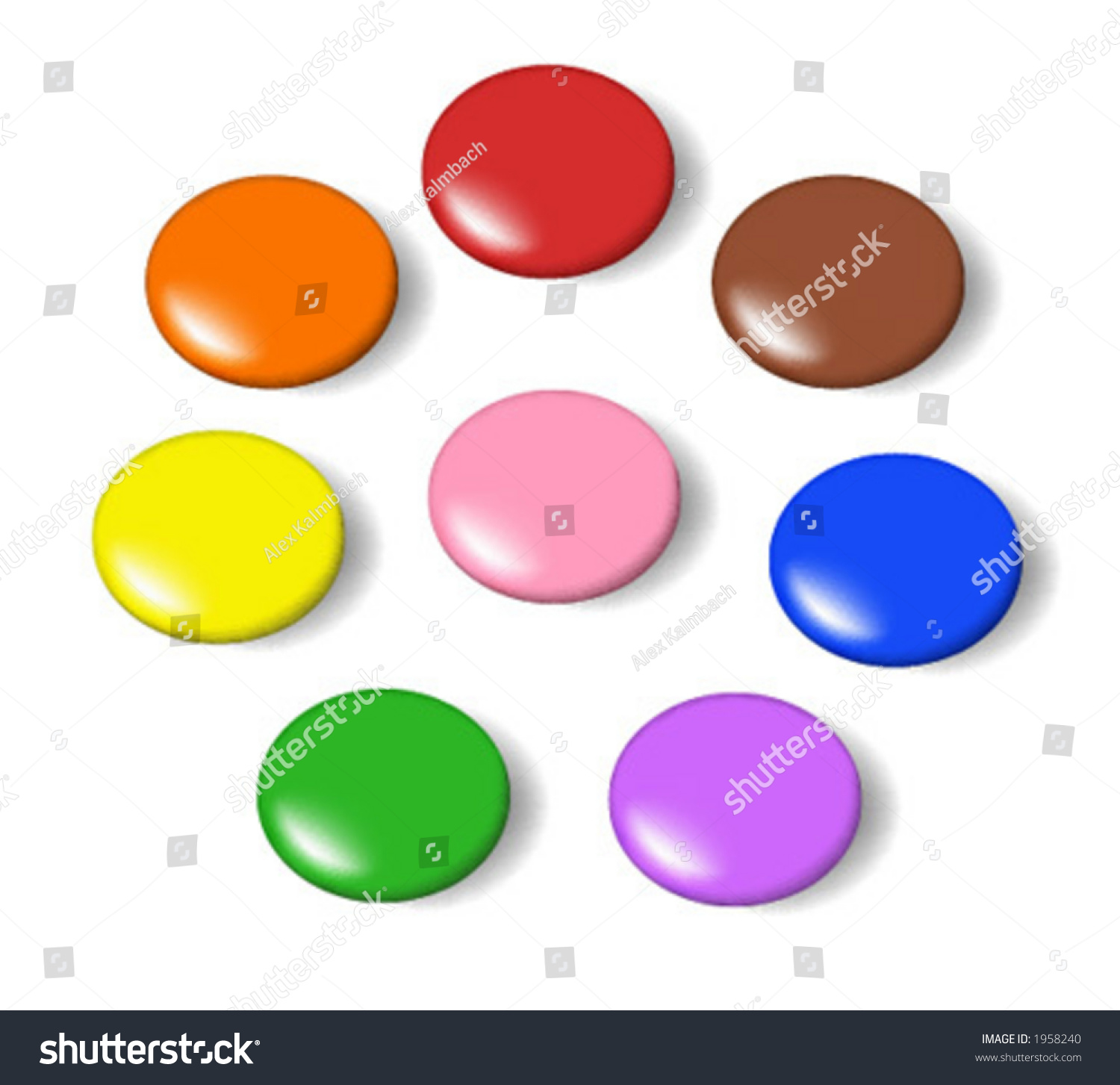 Set Colorful Candies Vector Illustration Accurate Stock Vector (Royalty ...