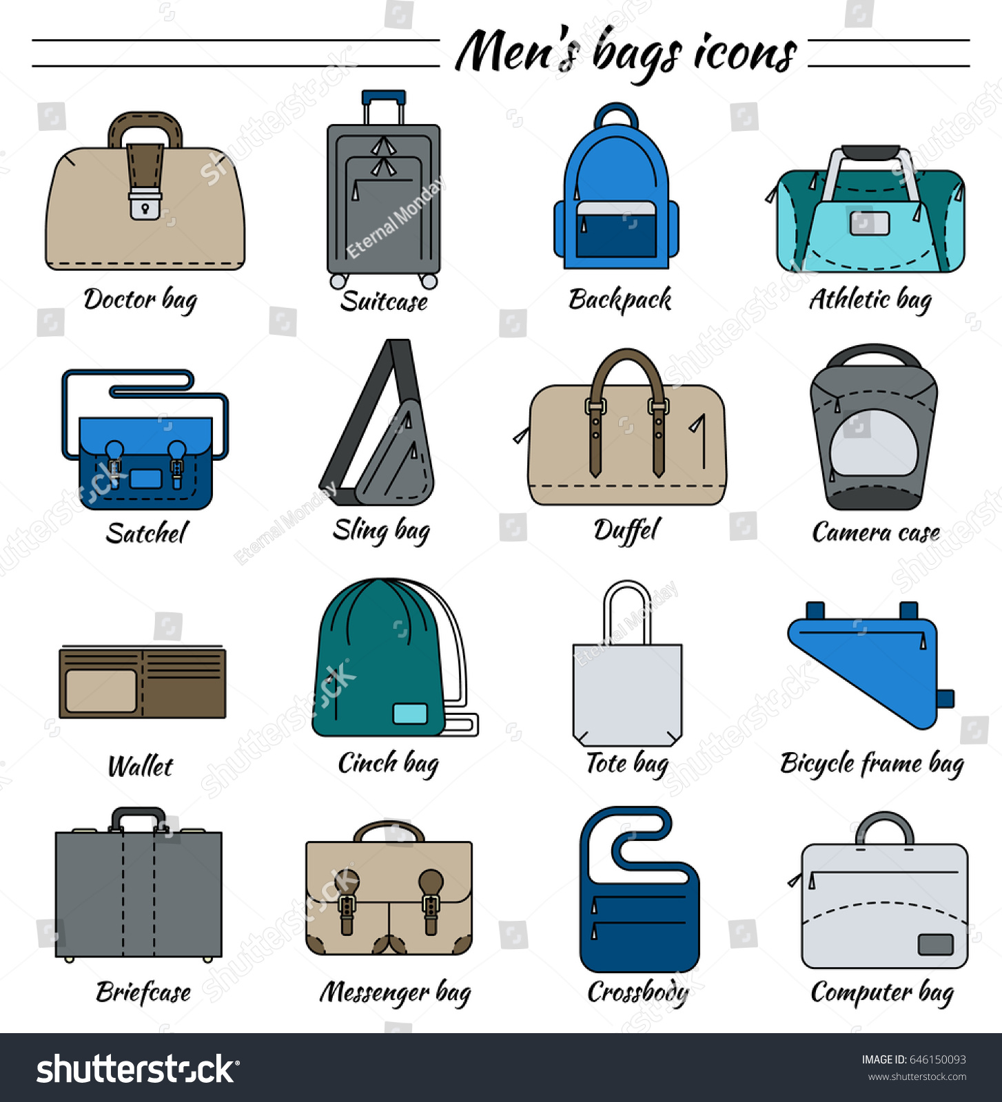 different types of bags for mens