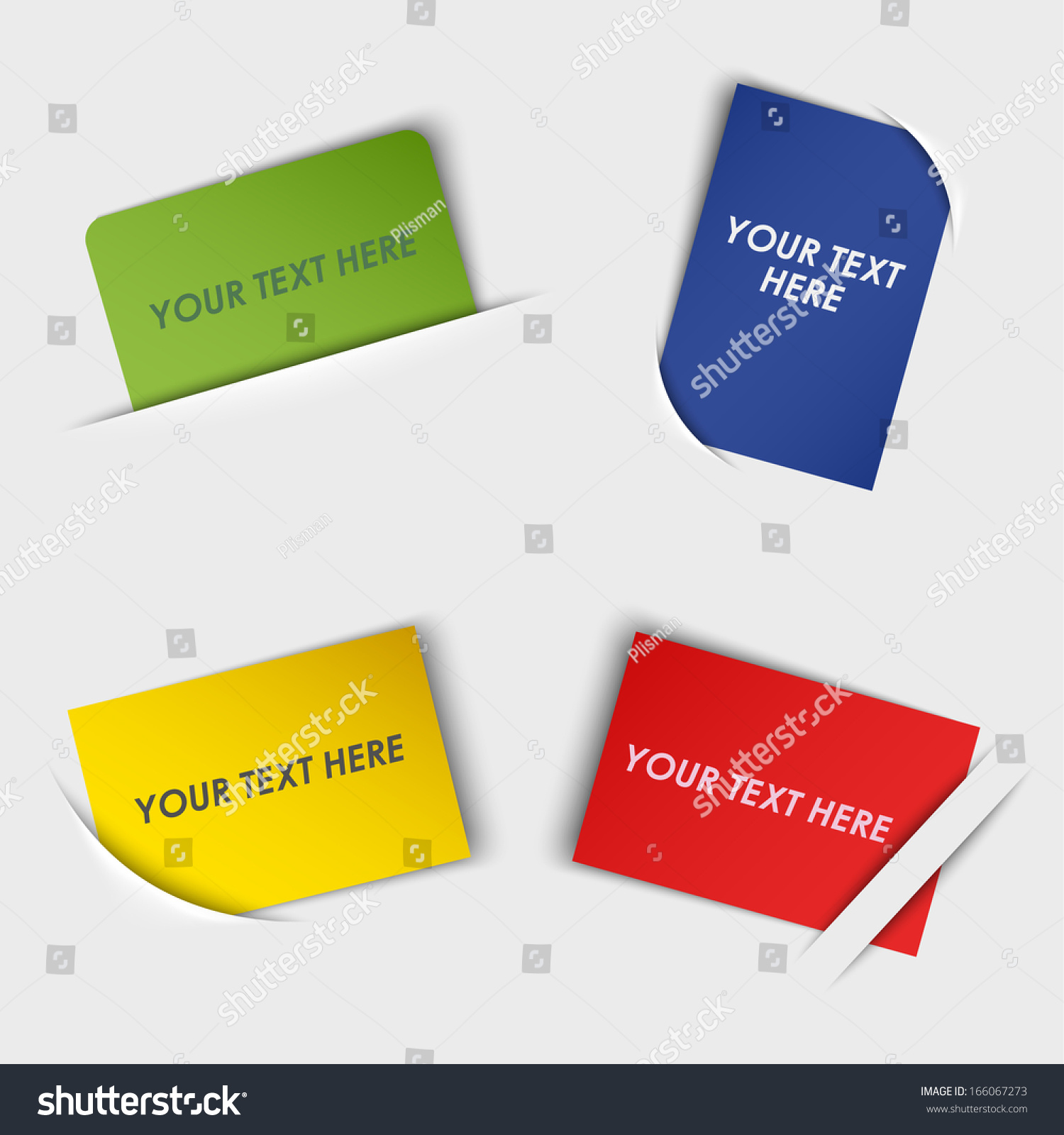 SVG of Set of colorful rectangular labels in your pocket svg