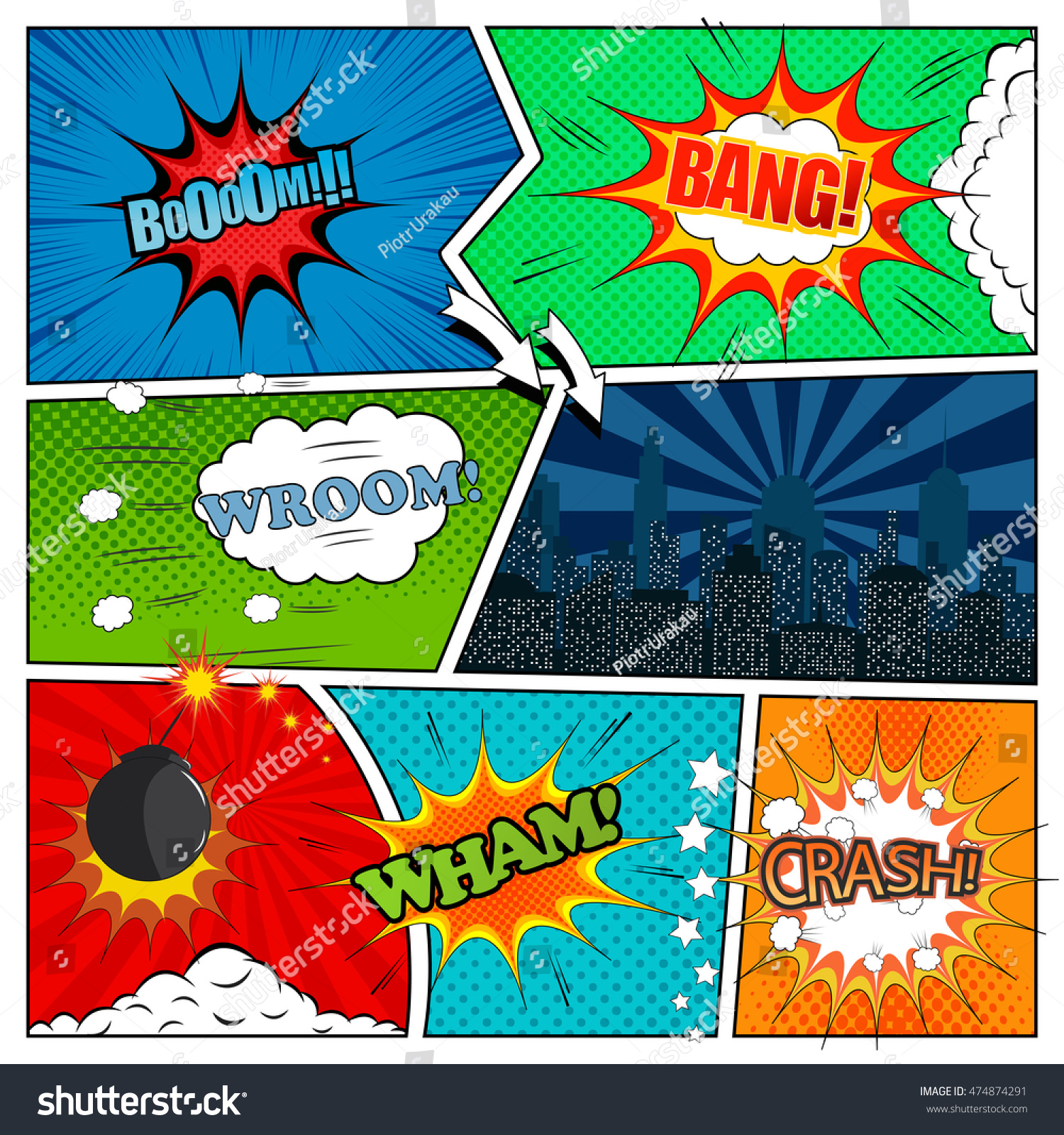 set-comic-book-design-elements-vector-stock-vector-royalty-free