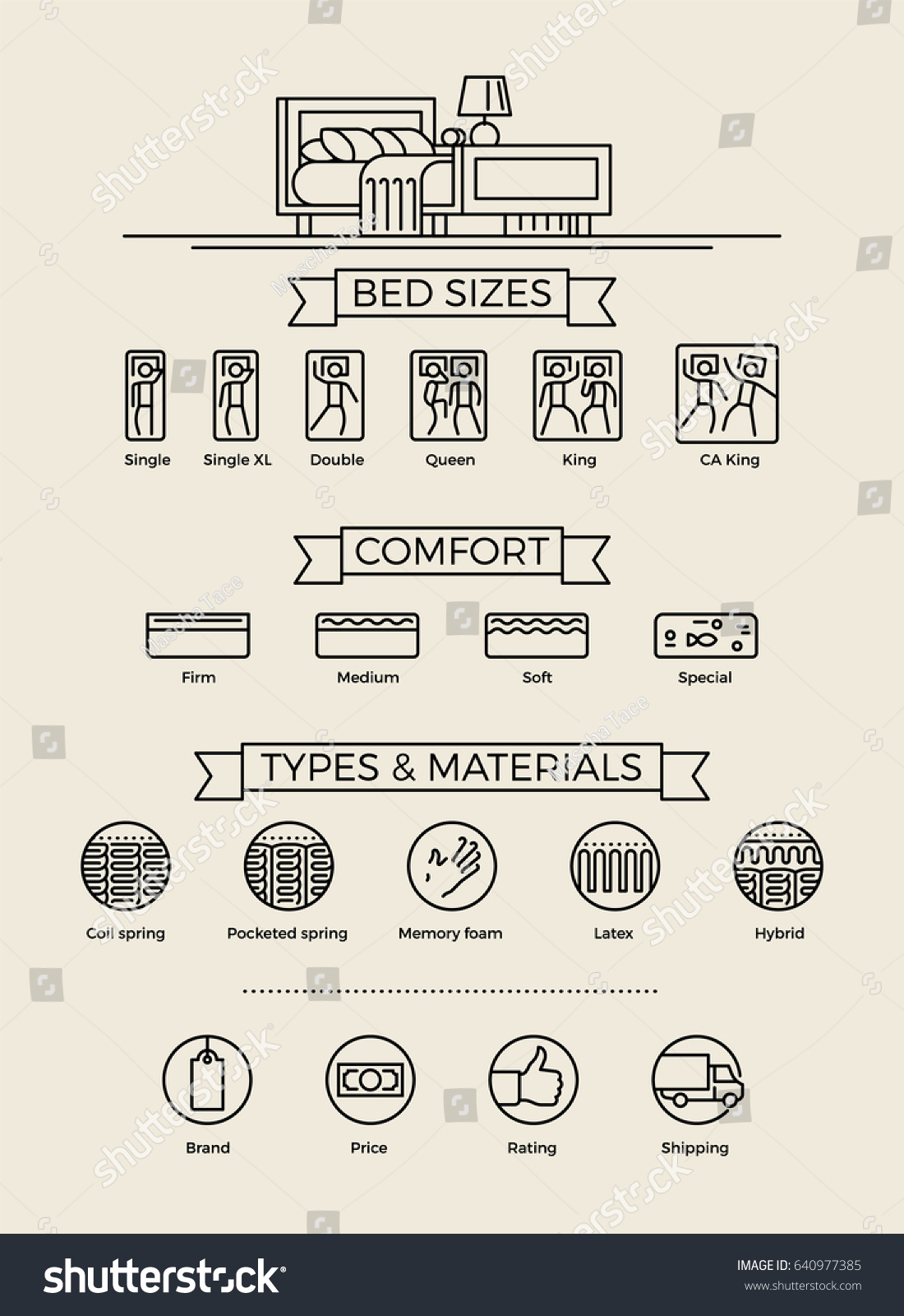 Set Cool Vector Linear Icons On Stock Vector Royalty Free 640977385