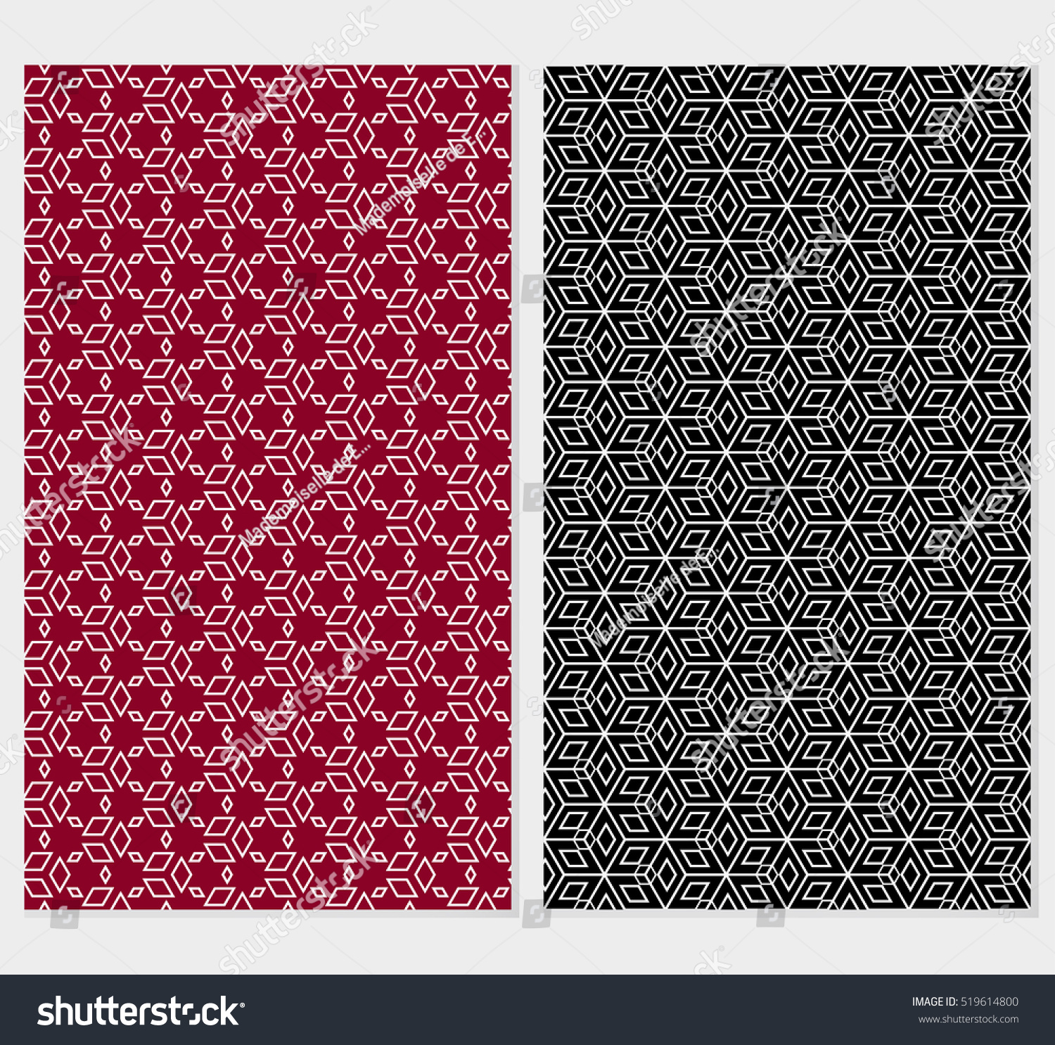 Set Cube Pattern Optical Illusion Seamless Stock Vector Royalty Free Set Cube Pattern Optical Illusion Seamless Stock Vector Royalty Free