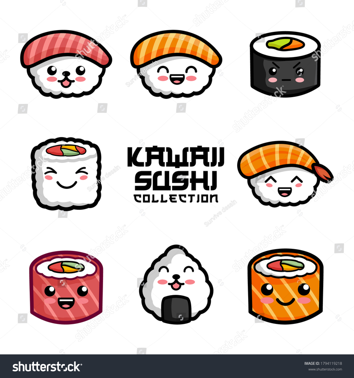 Cute sushi logo design Images, Stock Photos & Vectors | Shutterstock