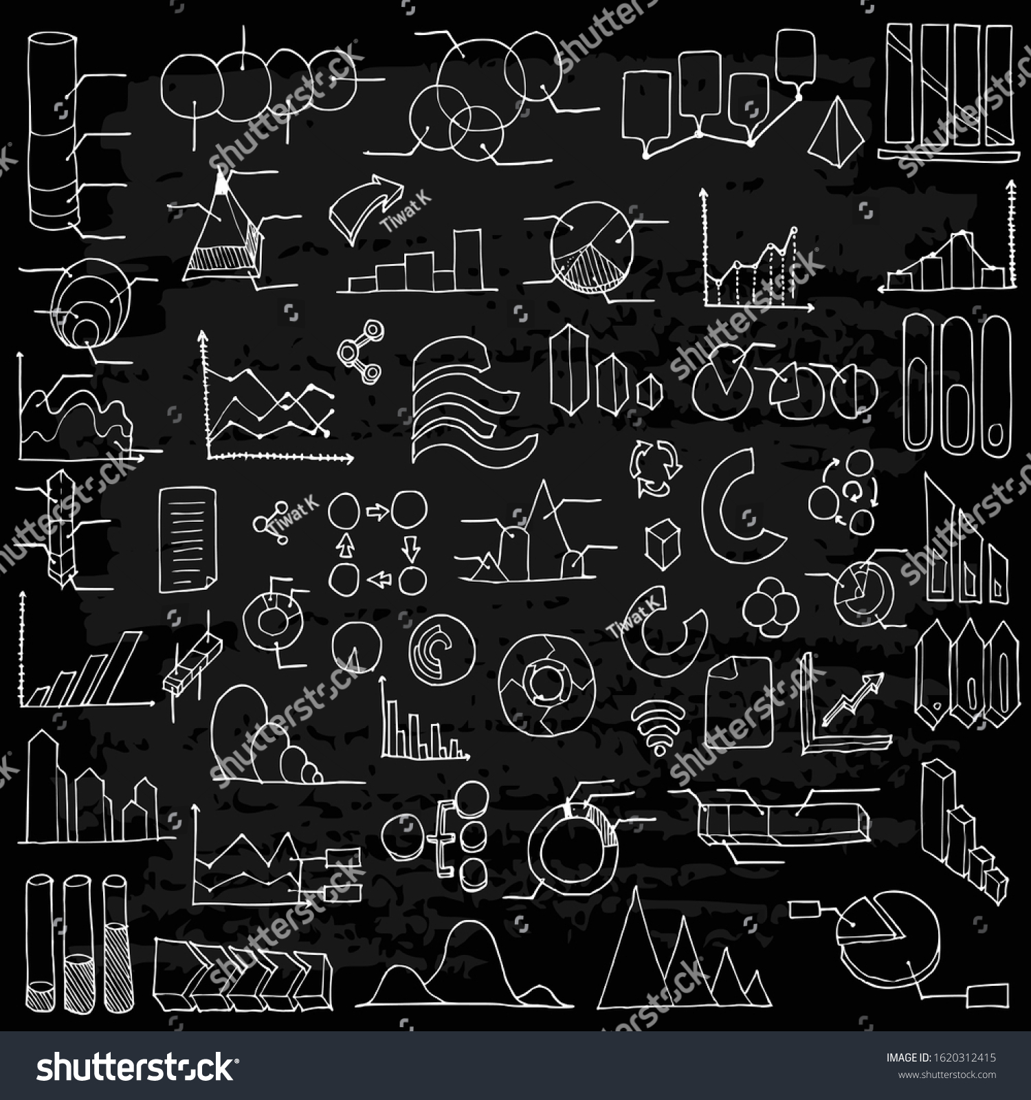 Set Data Drawing Illustration Hand Drawn Stock Vector (Royalty Free ...