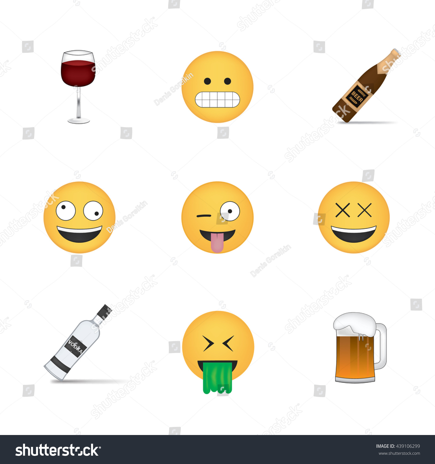 Set Drink Emoticon Vector Isolated On Stock Vector Royalty Free Shutterstock