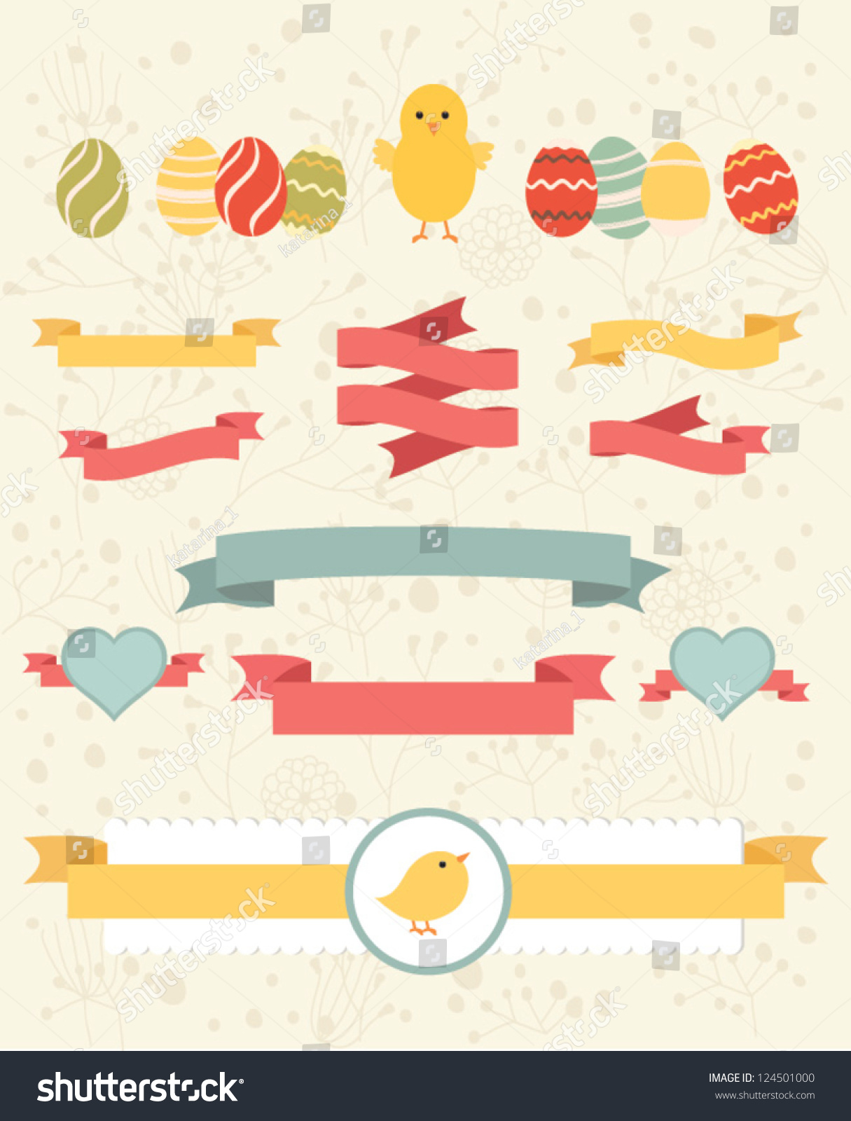 Set Easter Ornaments Decorative Elements Vintage Stock Vector Royalty Free 124501000 Set Easter Ornaments Decorative Elements Vintage Stock Vector Royalty Free 124501000