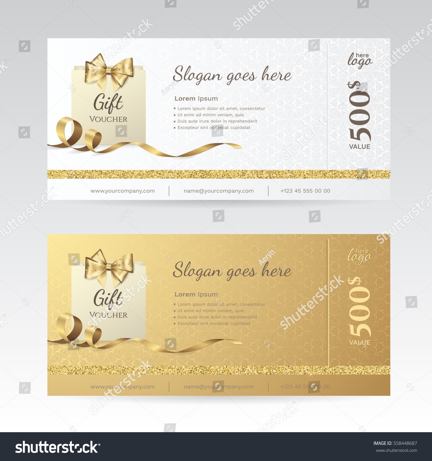 <strong>Elegant</strong> Gold Foil <strong>Gift Certificate Template Gift</strong> ... Elegant gift certificate template