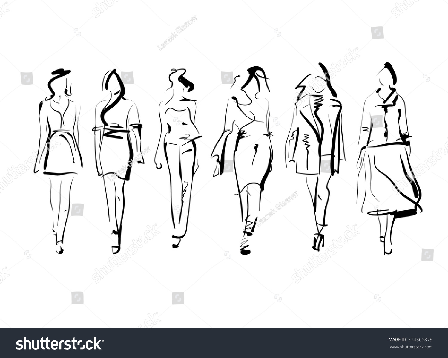 Catwalk sketch Images, Stock Photos & Vectors | Shutterstock