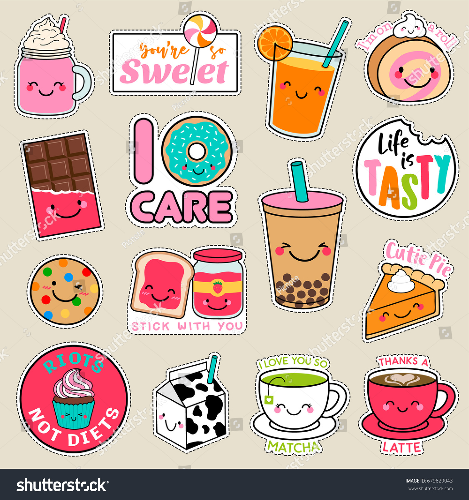 Similar Stock s & Vectors of Set Fashion Patches Cute Set of fashion patches cute colorful badges fun cartoon icons design vector in dessert