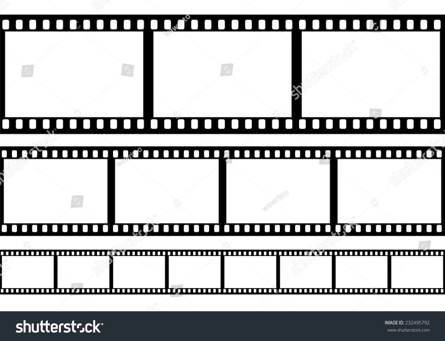 Set Of Film Frame, Vector Illustration - 232495792 : Shutterstock