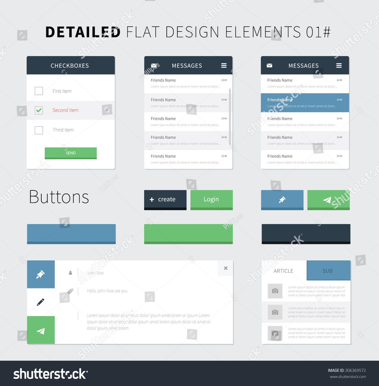 Web Design Ui Meaning | set flat design ui kit webdesign stock vector 306369572 Web Design Ui Meaning | set flat design ui kit webdesign stock vector 306369572
