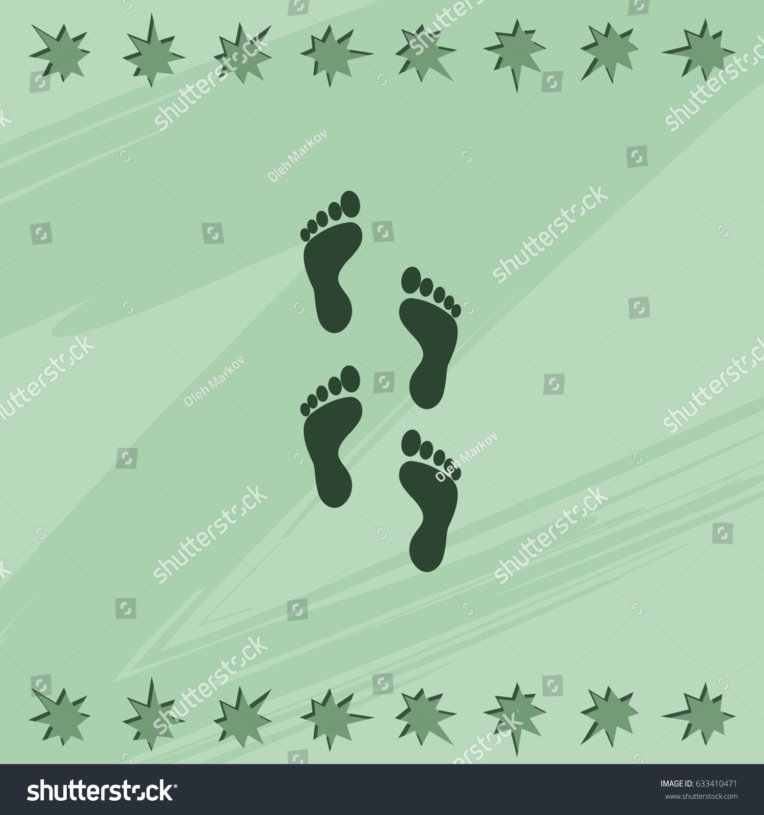 set-foot-symbol-icon-footstflat-illustration-stock-vector-royalty-free