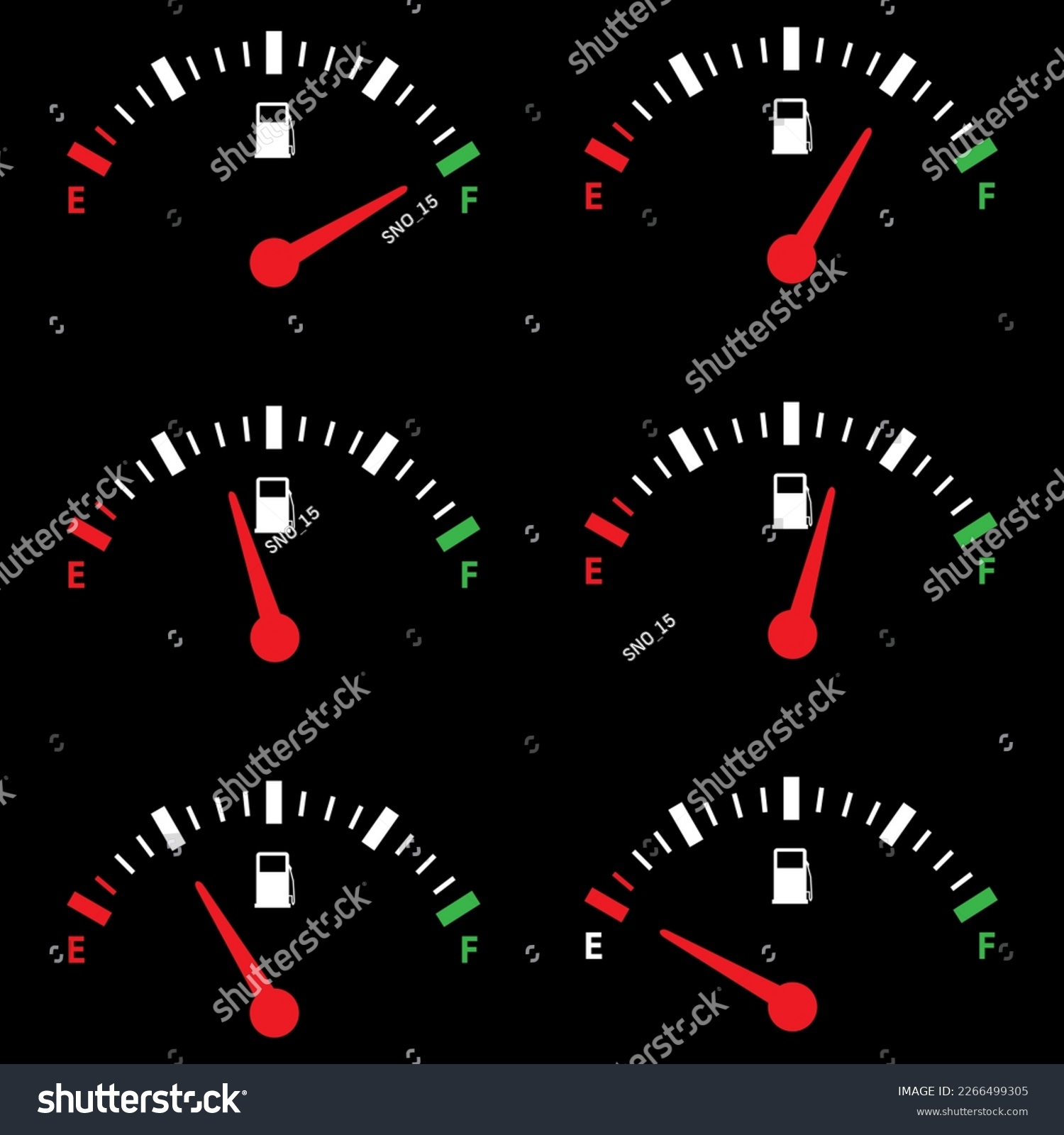 SVG of Set of Fuel gauge scales. Fuel meter. Fuel indicator. Gas tank gauge. Oil level tank bar meter. Collection Fuel gauge speedometer on a white background svg