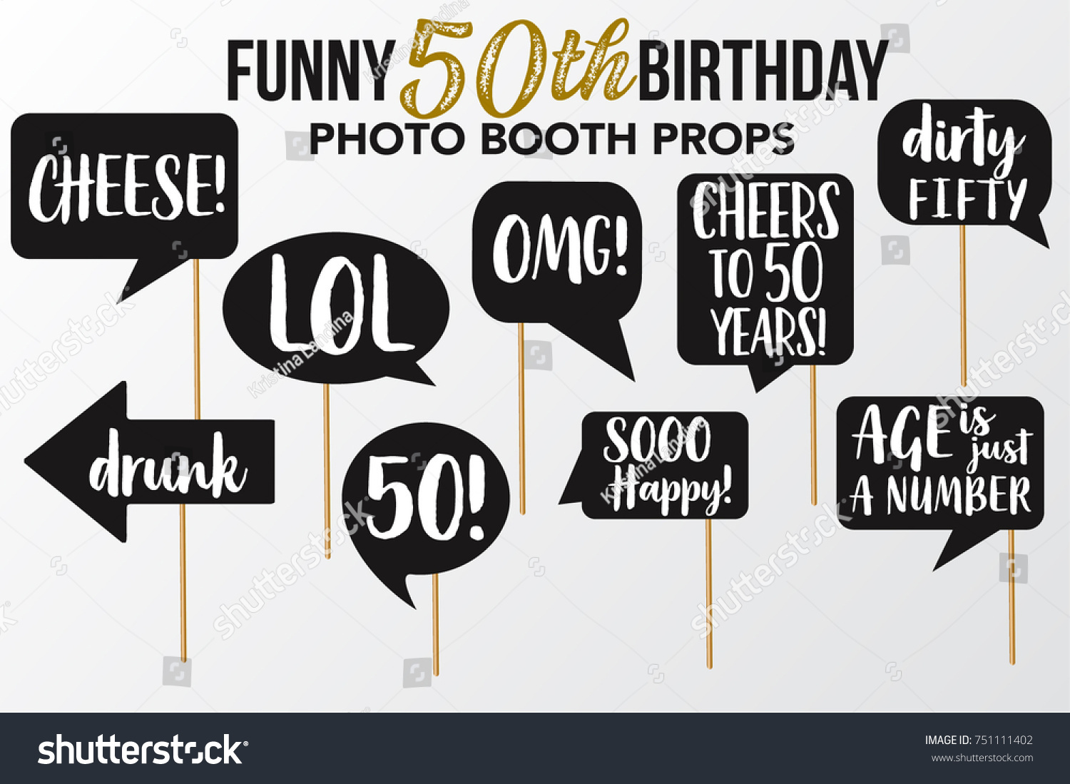 photo booth props signs birthday