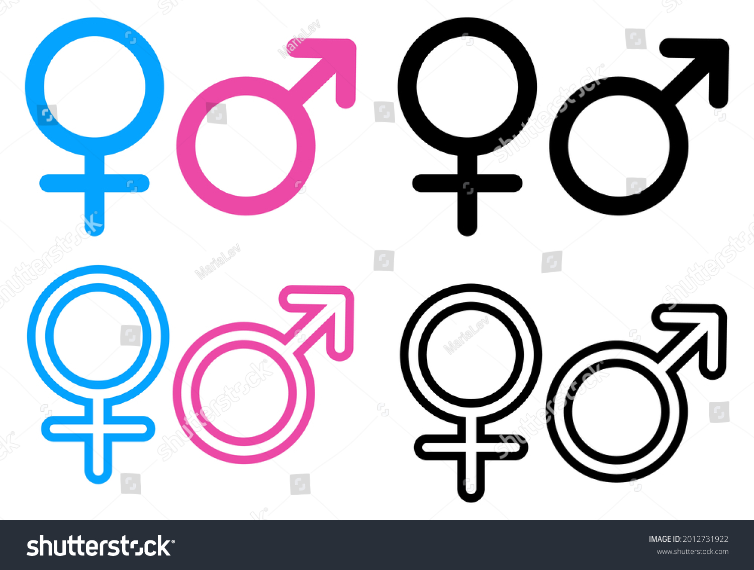 Set Gender Icons Design Web App Stock Vector Royalty Free 2012731922 Shutterstock 