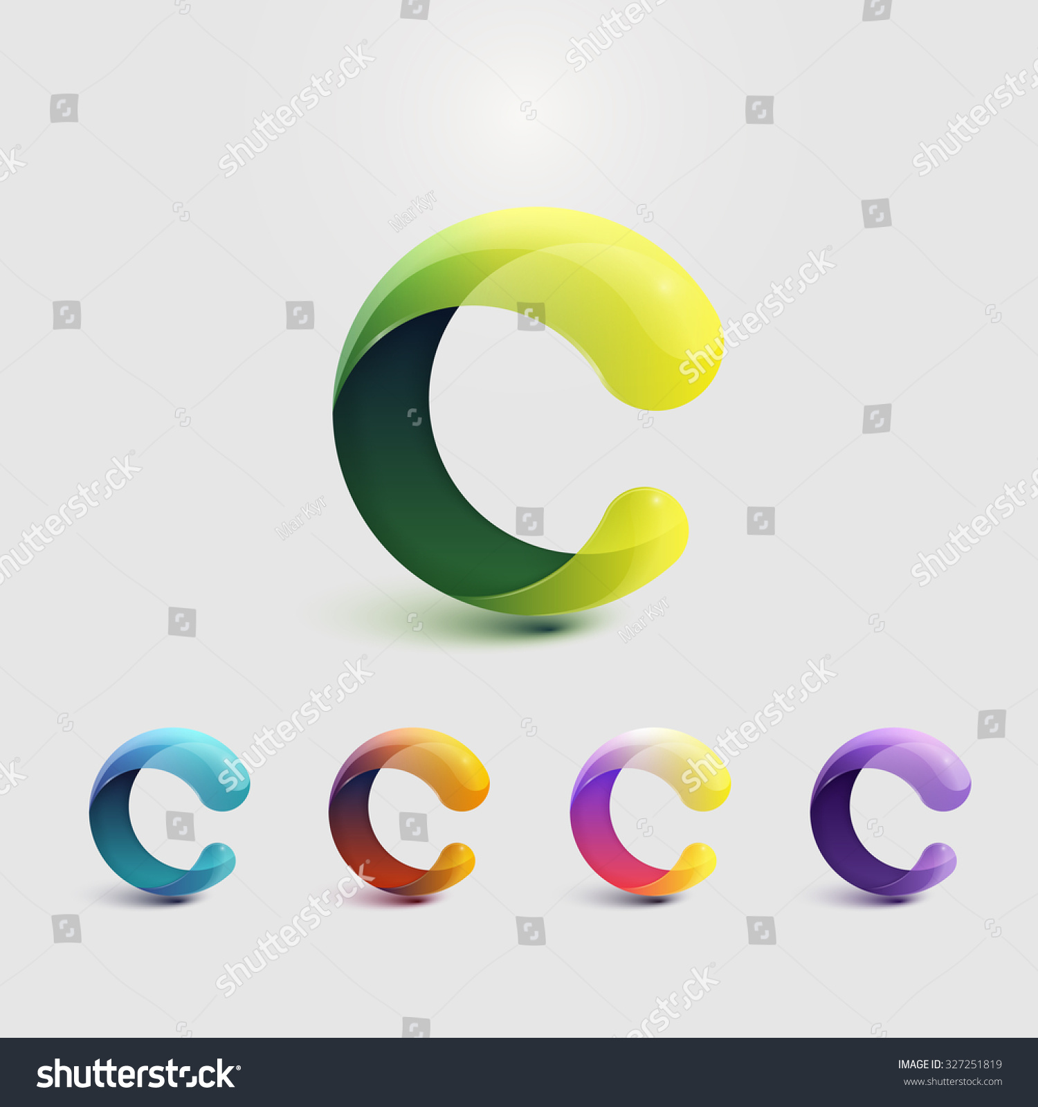 c vector letter Logo Letter Stock Design 327251819 C Glossy Set Vector