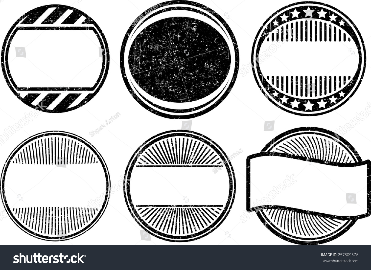 Set Grunge Rubber Stamps Templates Stock Vector (Royalty Free ...