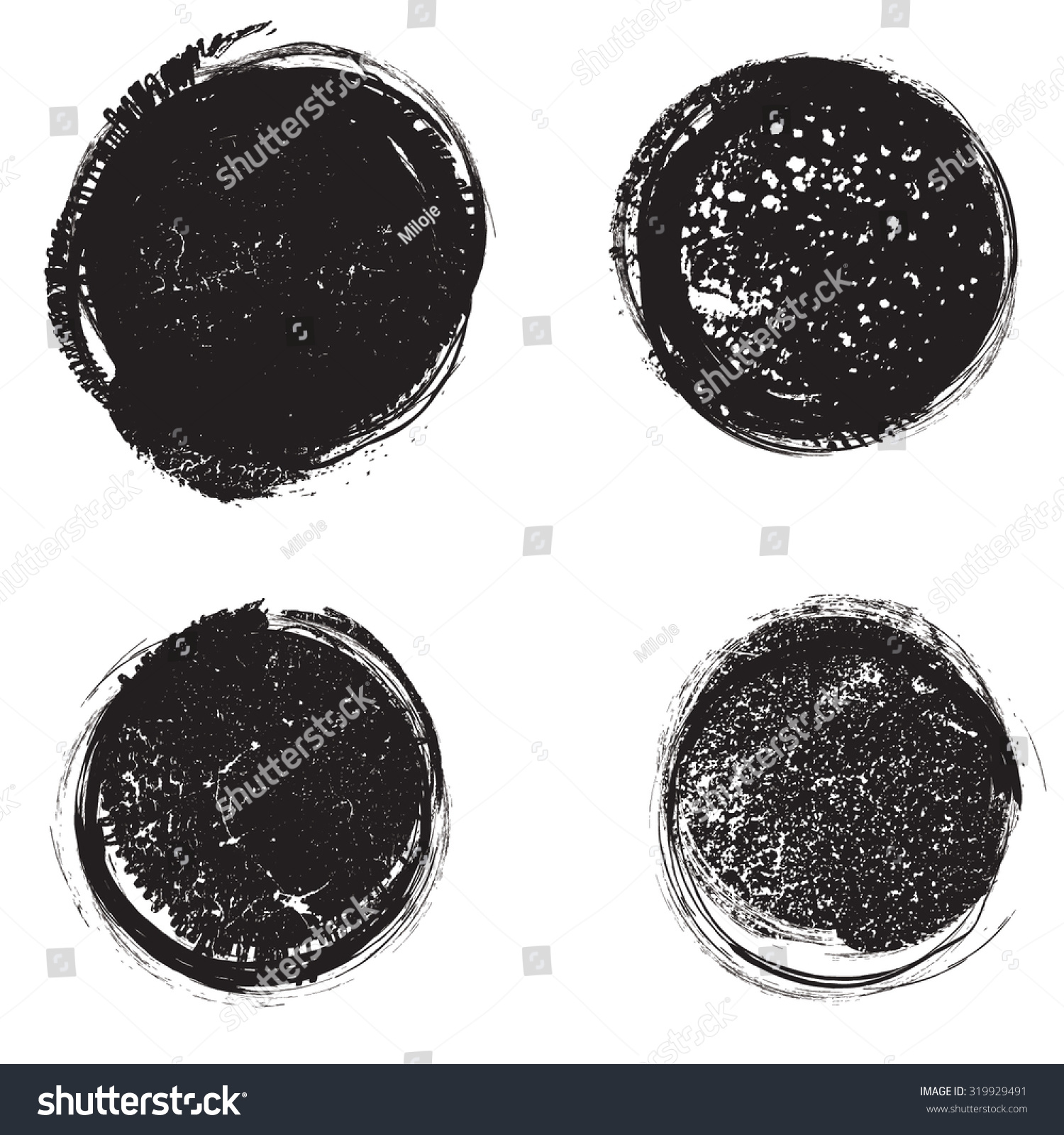 Set Grunge Rubber Texture Stamp Vector Stock Vector 319929491 ...