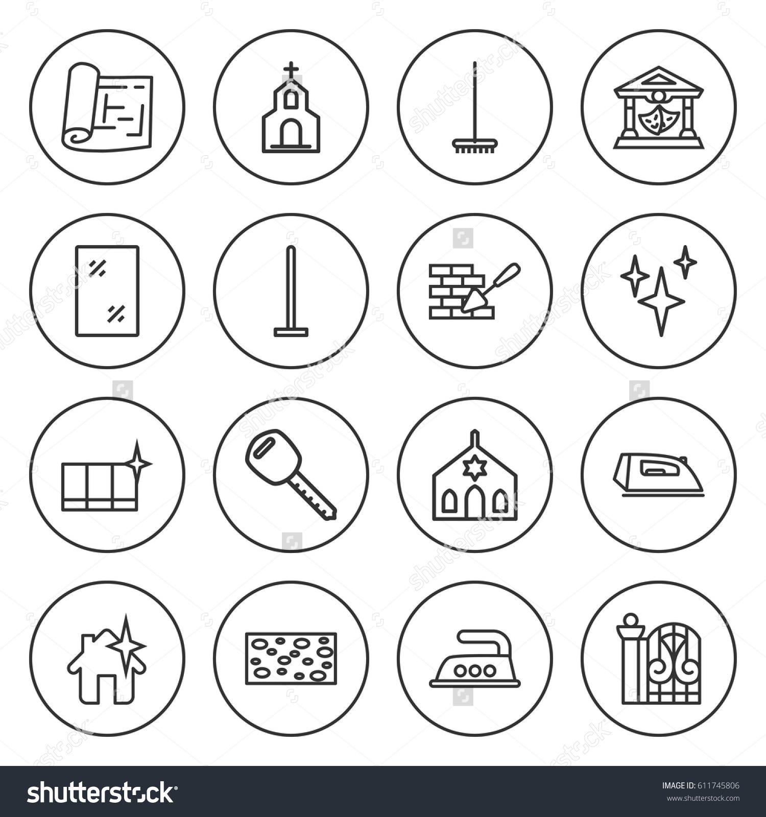 House Key Outline House Key Outline
