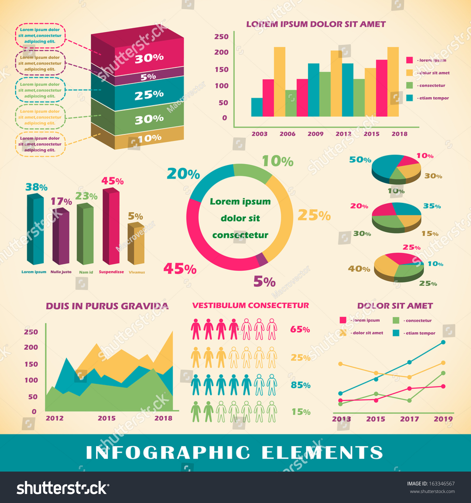 Set Of Infographics Elements For Reports And Presentations Vector ...