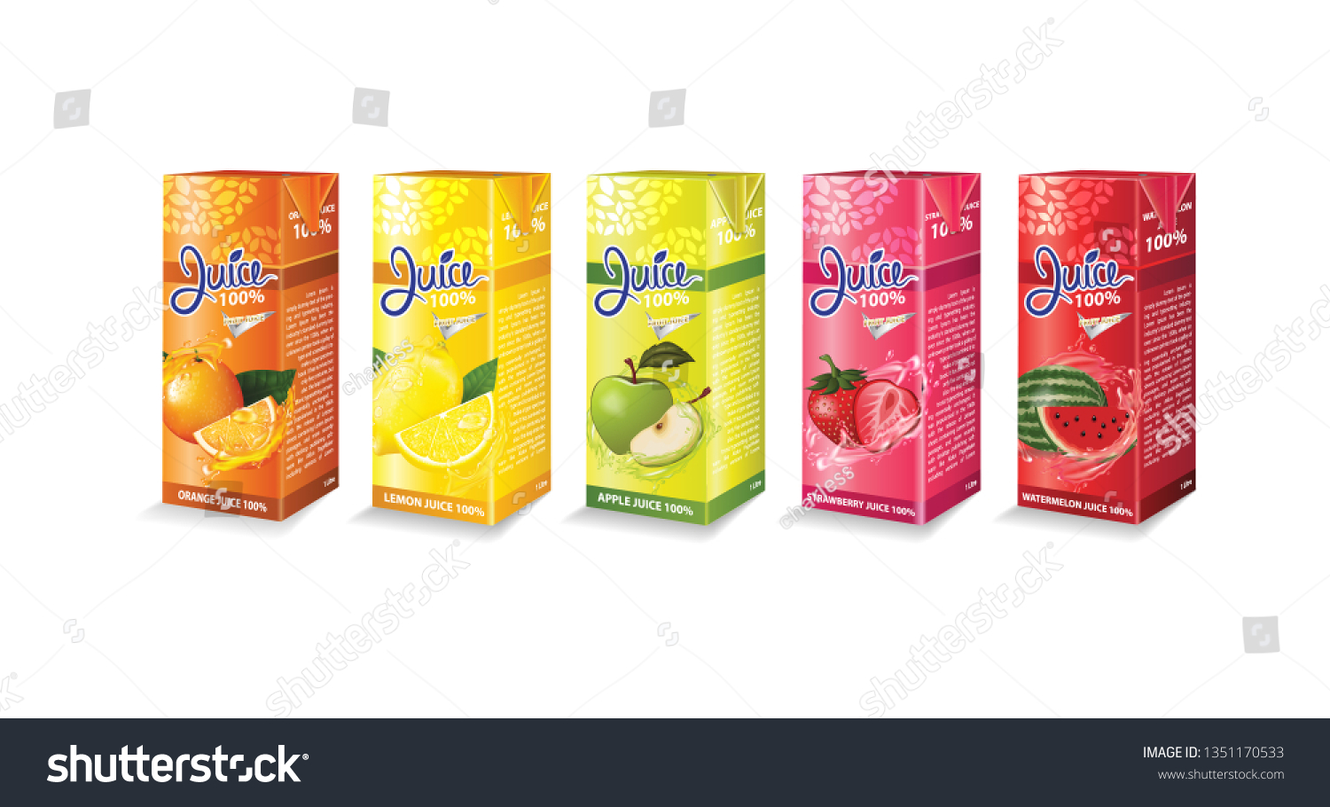 SVG of Set of juice box package vector illustration svg