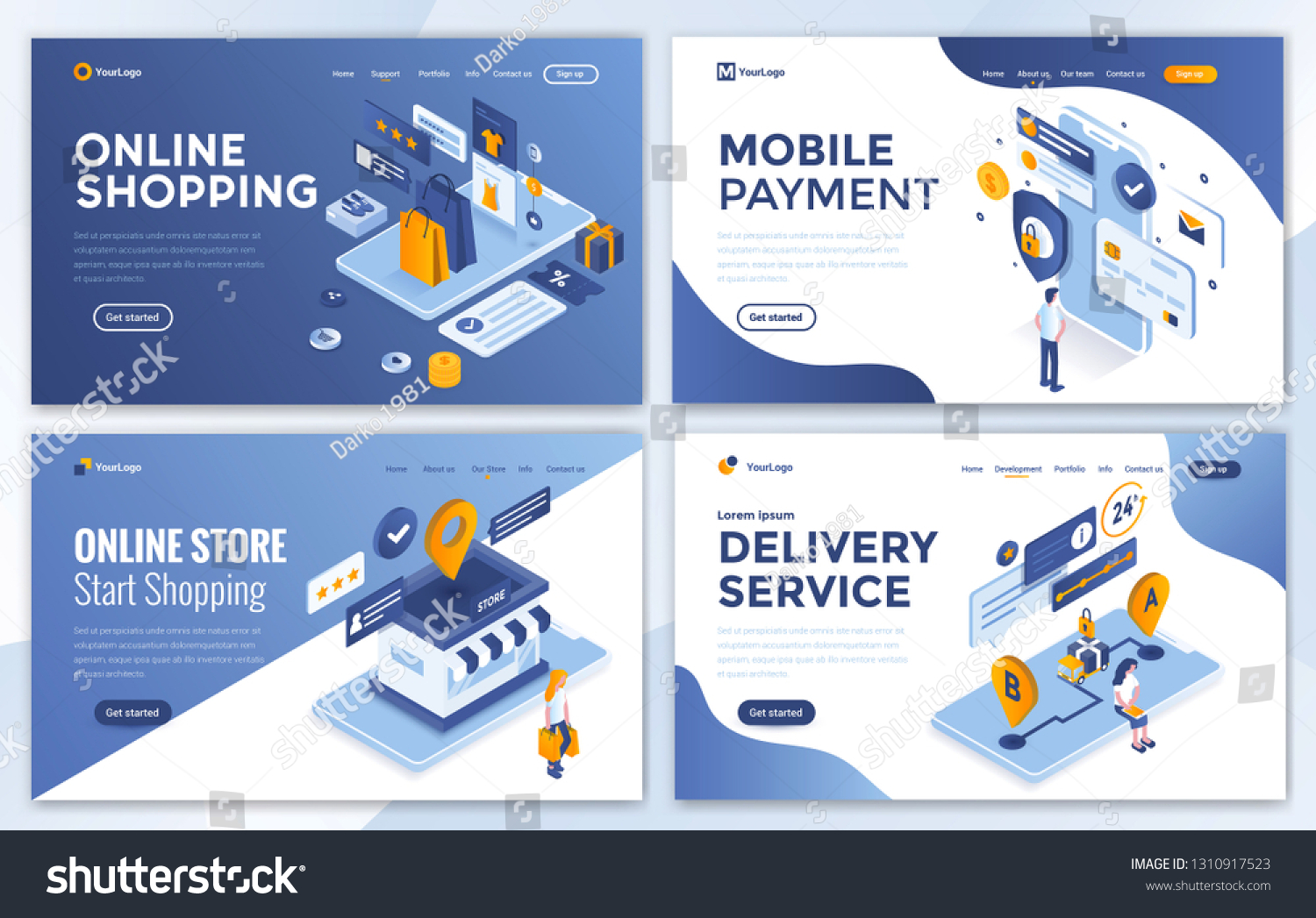 Premium Vector Landing Page Template Of Shopping Online Concept E