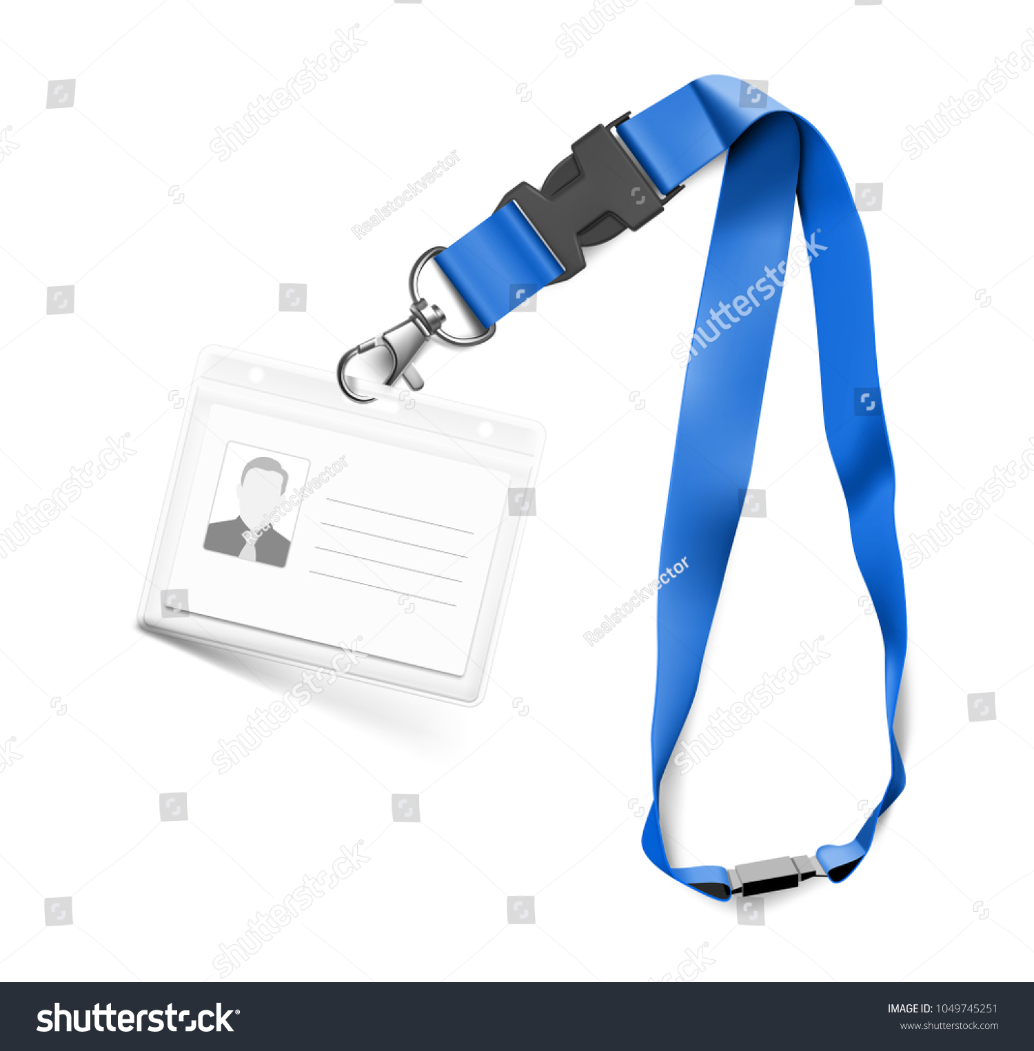 Set Lanyard Id Card Vector Illustration Stock Vector (Royalty Free ...