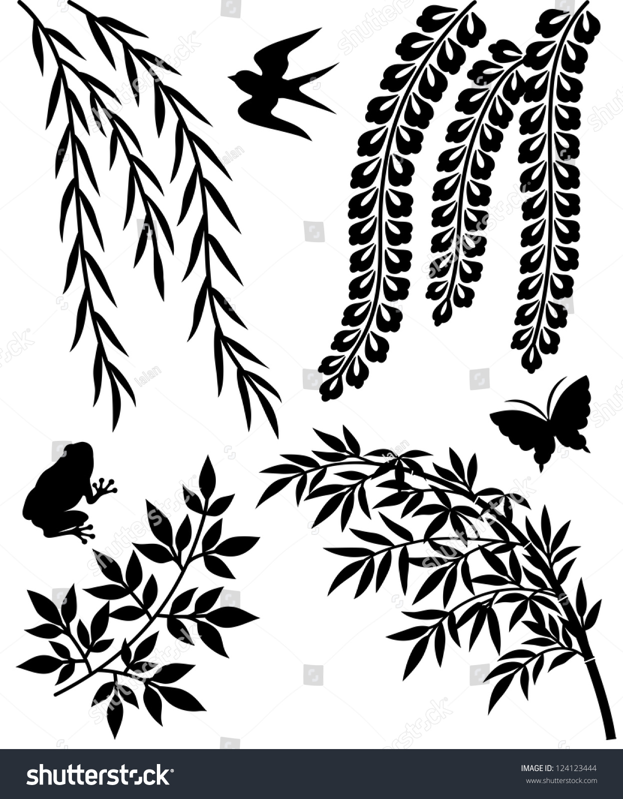 SVG of Set of leaves svg