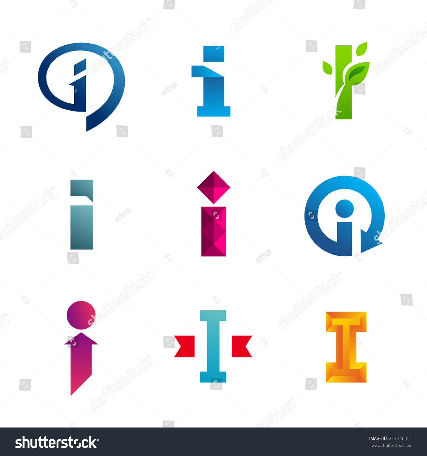 Set Letter Logo Icon Design Template Stock Vector (Royalty ...