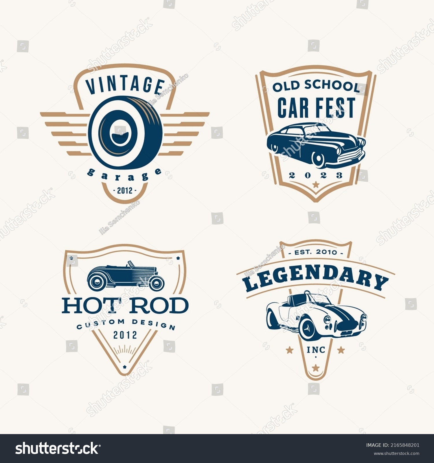 SVG of Set of logo templates. Vintage style vector illustration element for retro design label. Suitable for garage, shops, tires, car wash, car restoration, repair and racing. svg