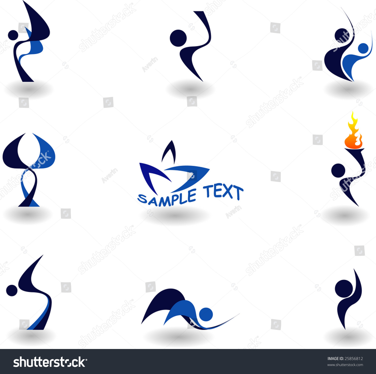 Set Logos Sport Stock Vector 25856812 - Shutterstock